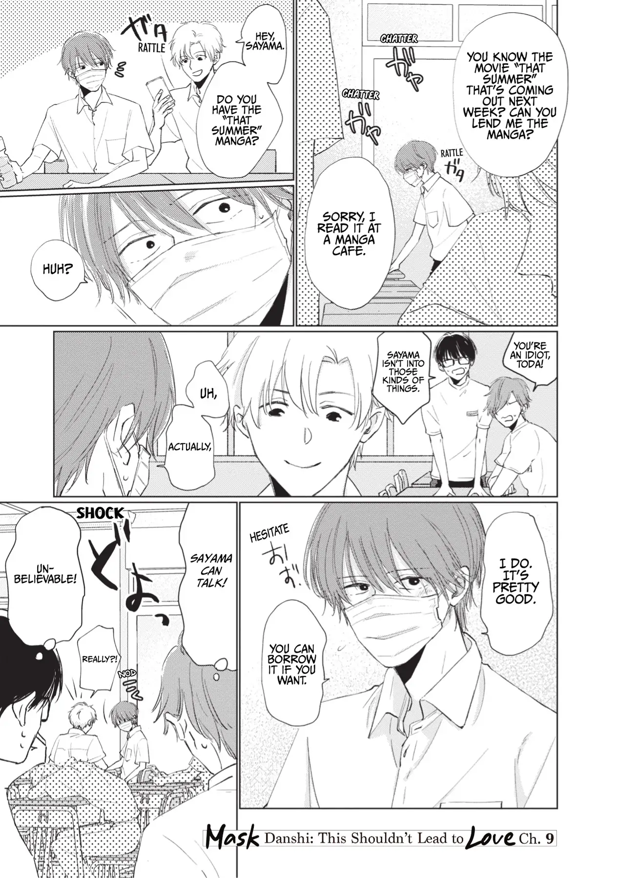 Mask Danshi wa Koishitakunai no ni (Official) - Volume 1 Chapter 9 manhwa