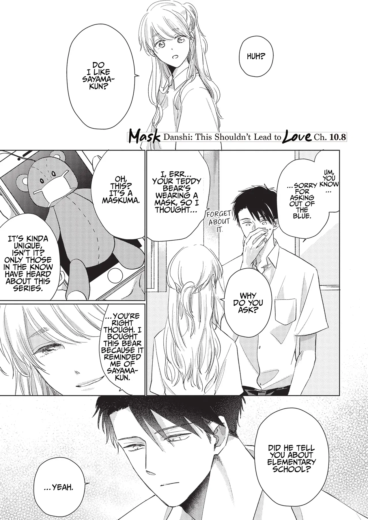 Mask Danshi wa Koishitakunai no ni (Official) - Volume 2 Chapter 10.8 manhwa