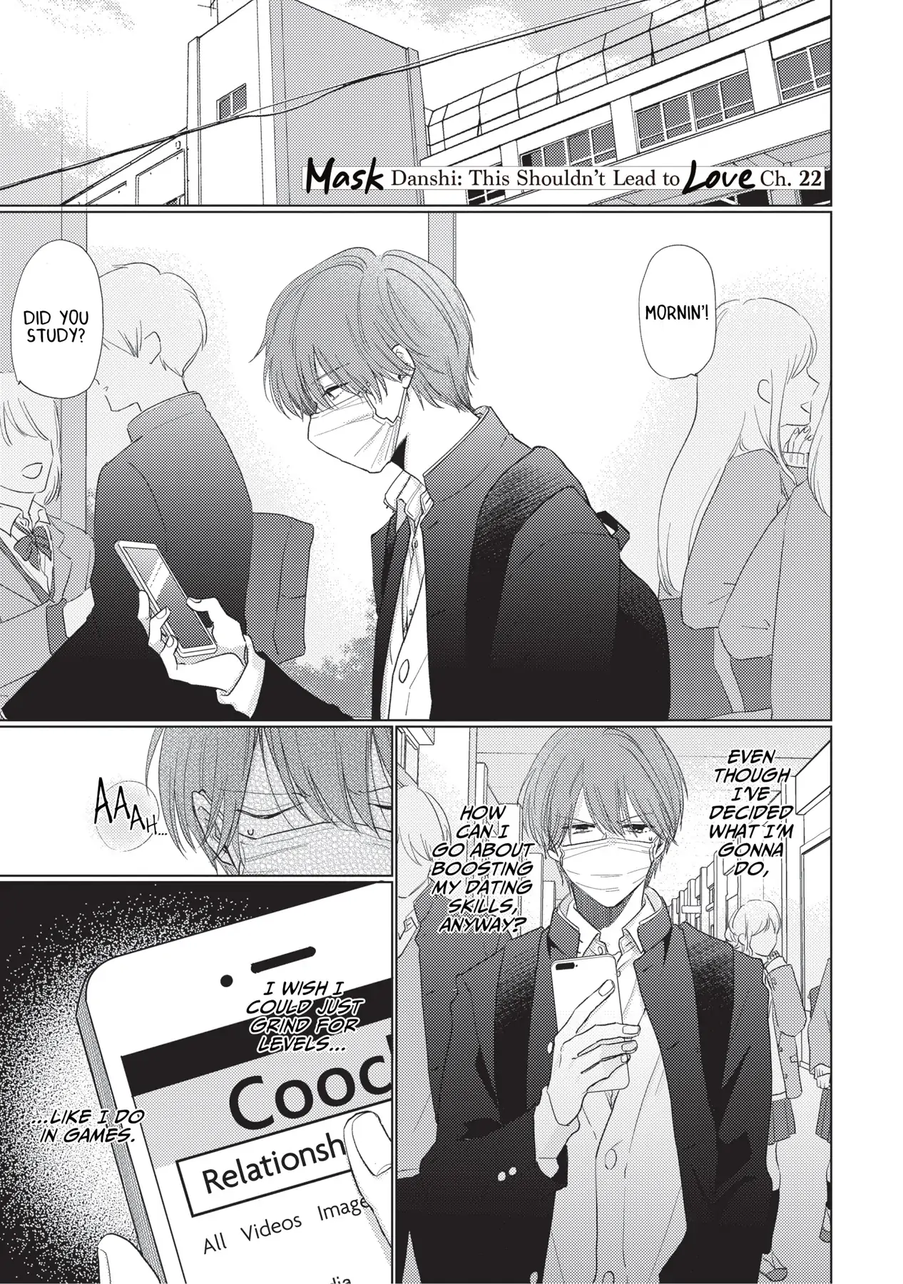 Mask Danshi wa Koishitakunai no ni (Official) - Volume 3 Chapter 22 manhwa