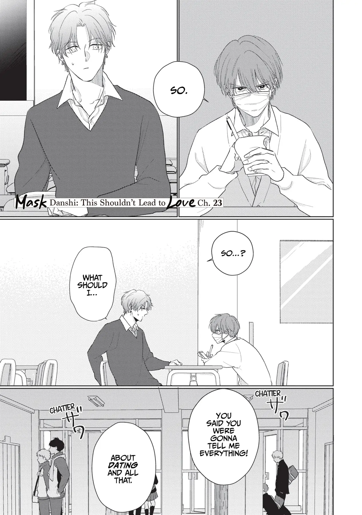 Mask Danshi wa Koishitakunai no ni (Official) - Volume 3 Chapter 23 manhwa