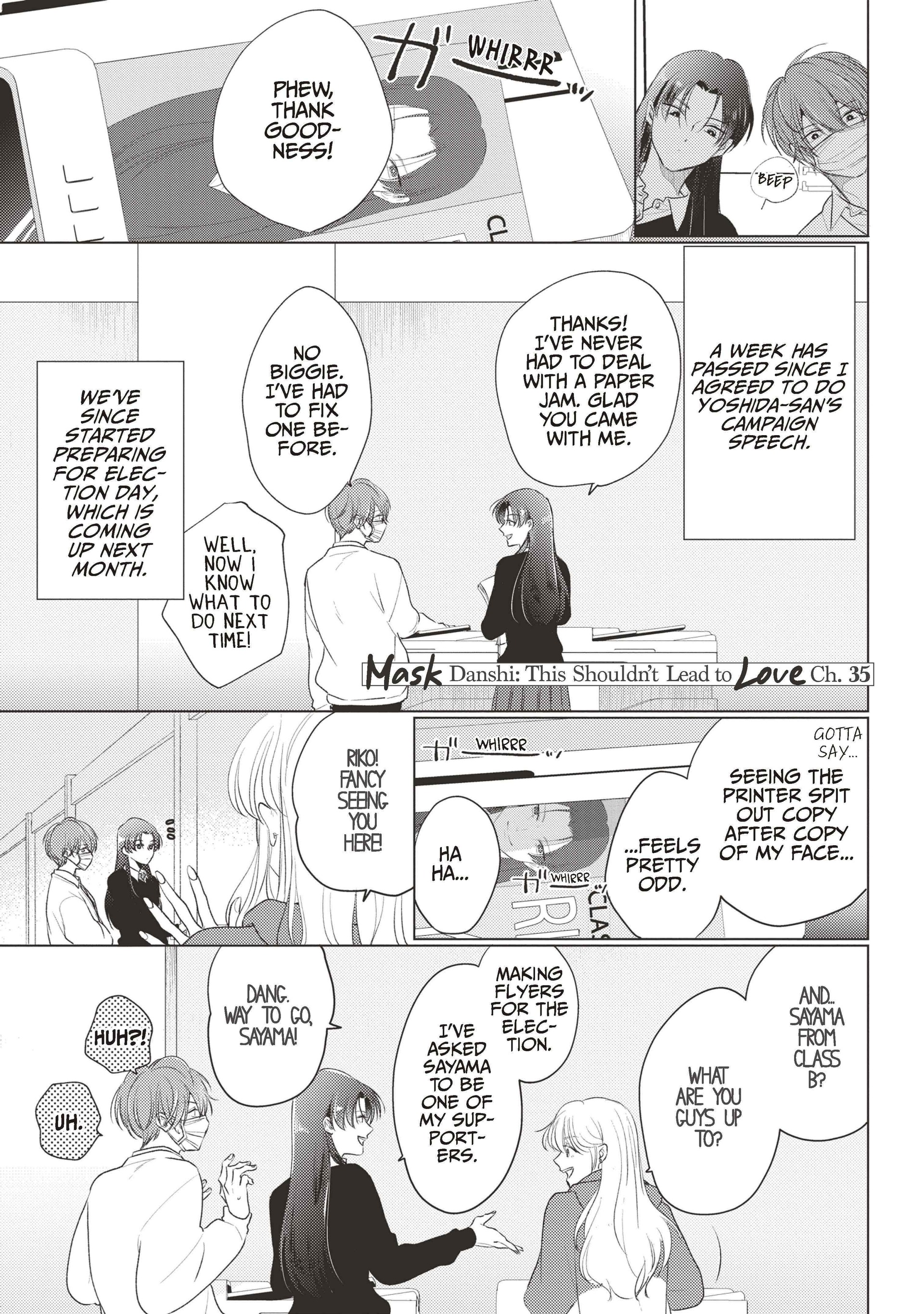 Mask Danshi wa Koishitakunai no ni (Official) - Volume 4 Chapter 35 manhwa