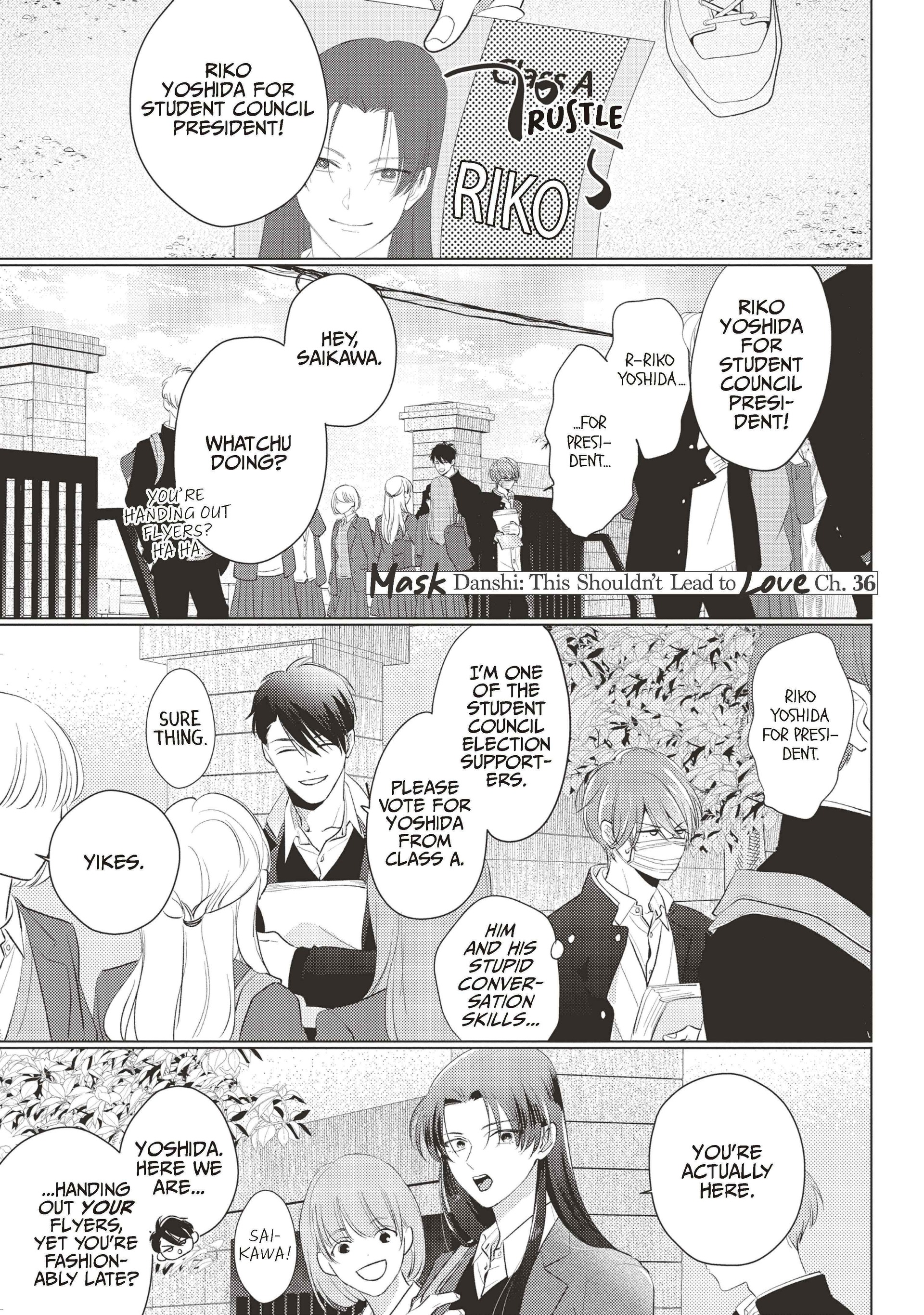 Mask Danshi wa Koishitakunai no ni (Official) - Volume 4 Chapter 36 manhwa