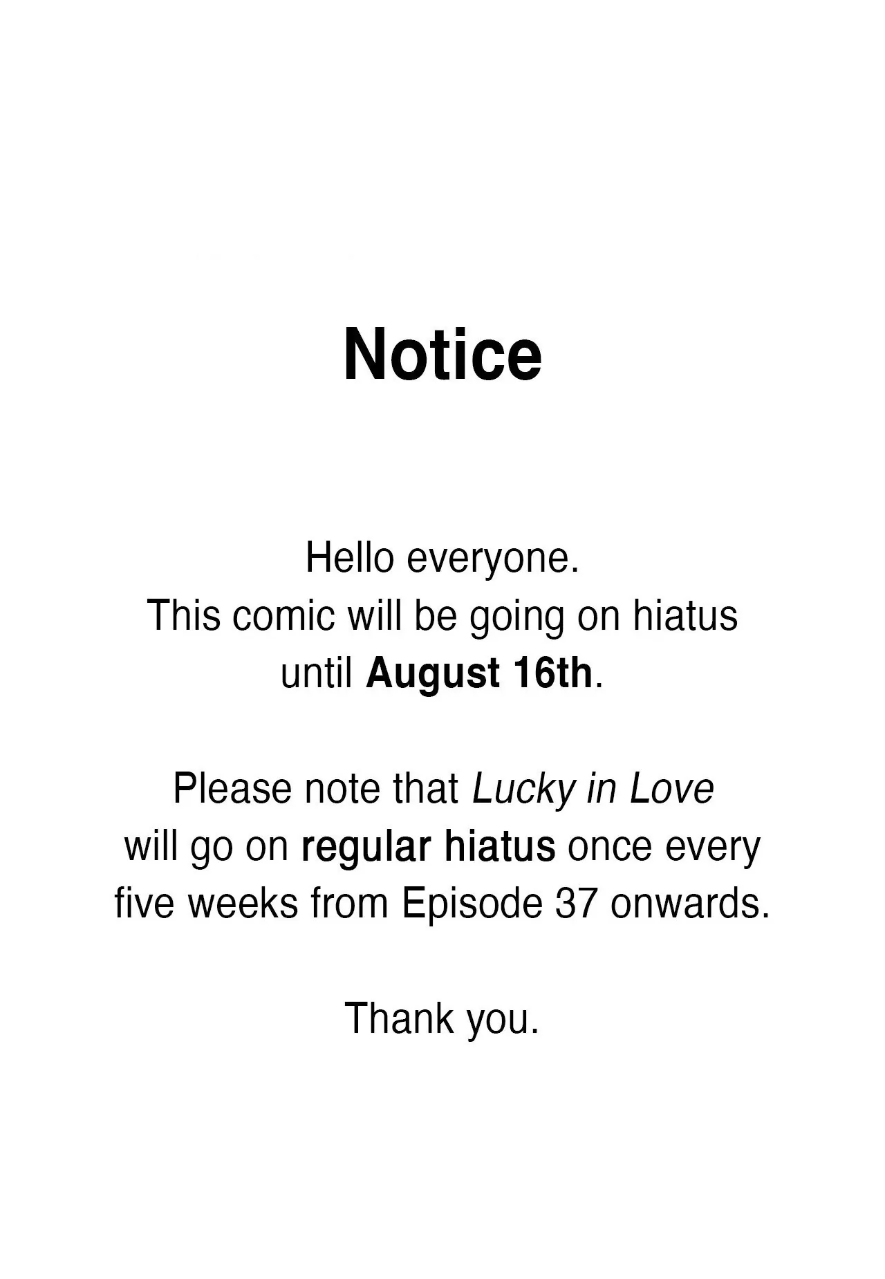 Lucky in Love - hiatus manhwa