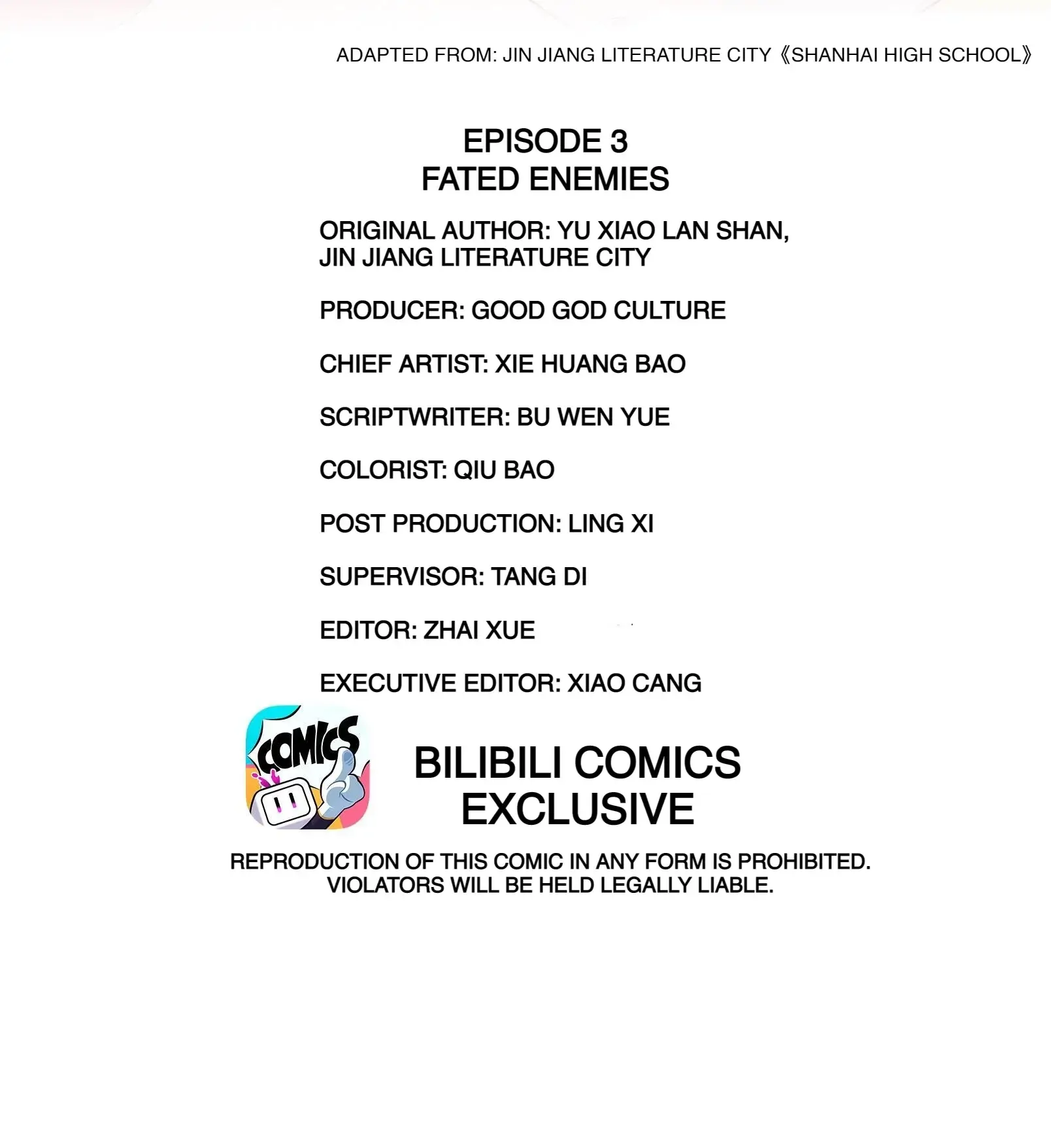 Shanhai High School (Official) - 3 - Fated Enemies manhwa