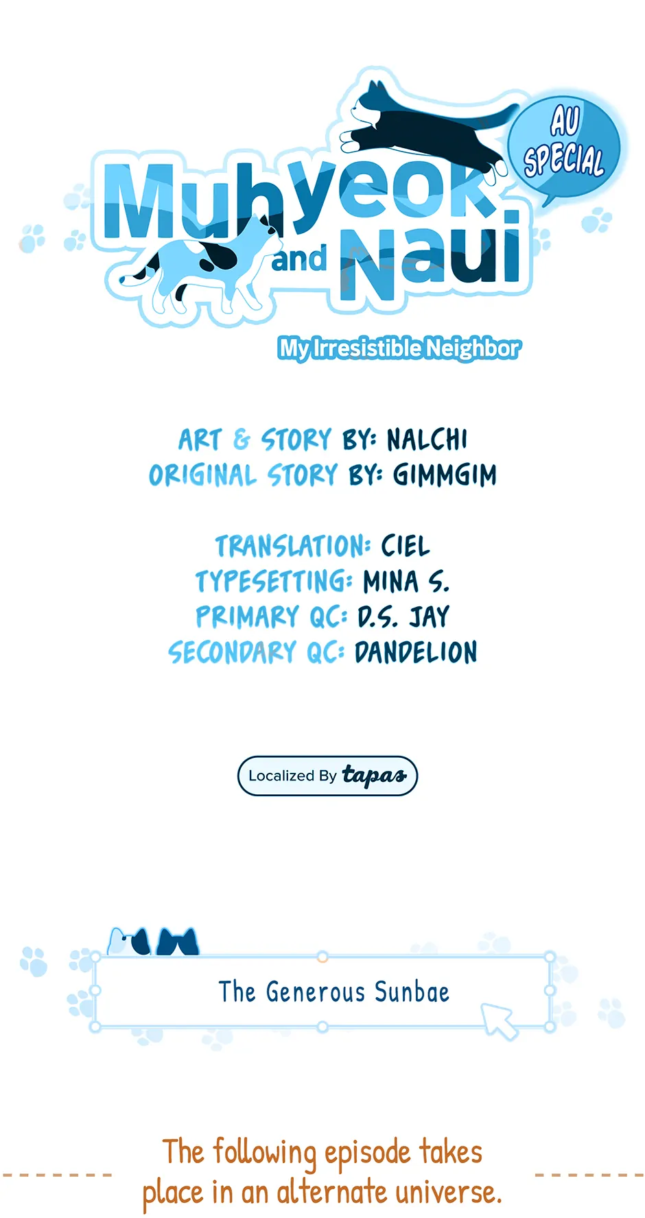 Muhyeok and Naui: My Irresistible Neighbor [Official] - 40. SE1 - AU: The Generous Sunbae manhwa
