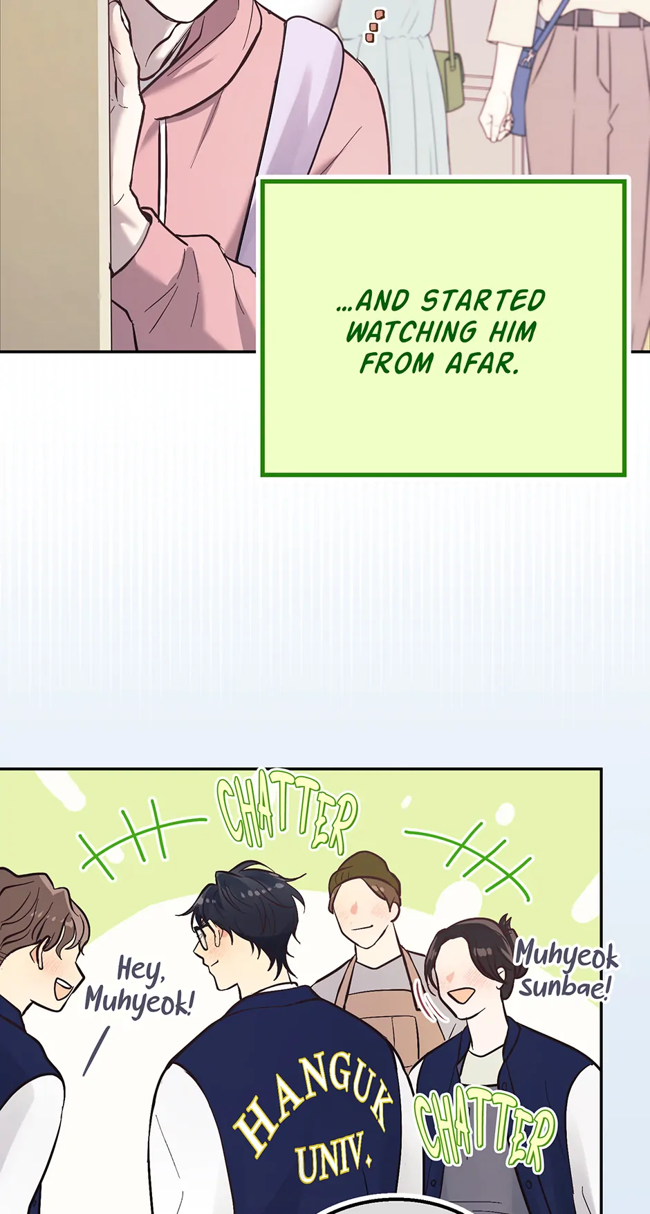 Muhyeok and Naui: My Irresistible Neighbor [Official] - 40. SE1 - AU: The Generous Sunbae manhwa