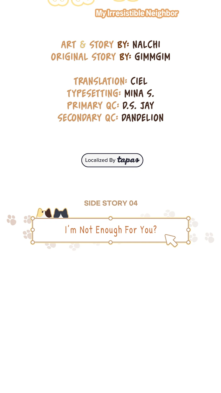 Muhyeok and Naui: My Irresistible Neighbor [Official] - SE 4: I'm Not Enough For You? manhwa