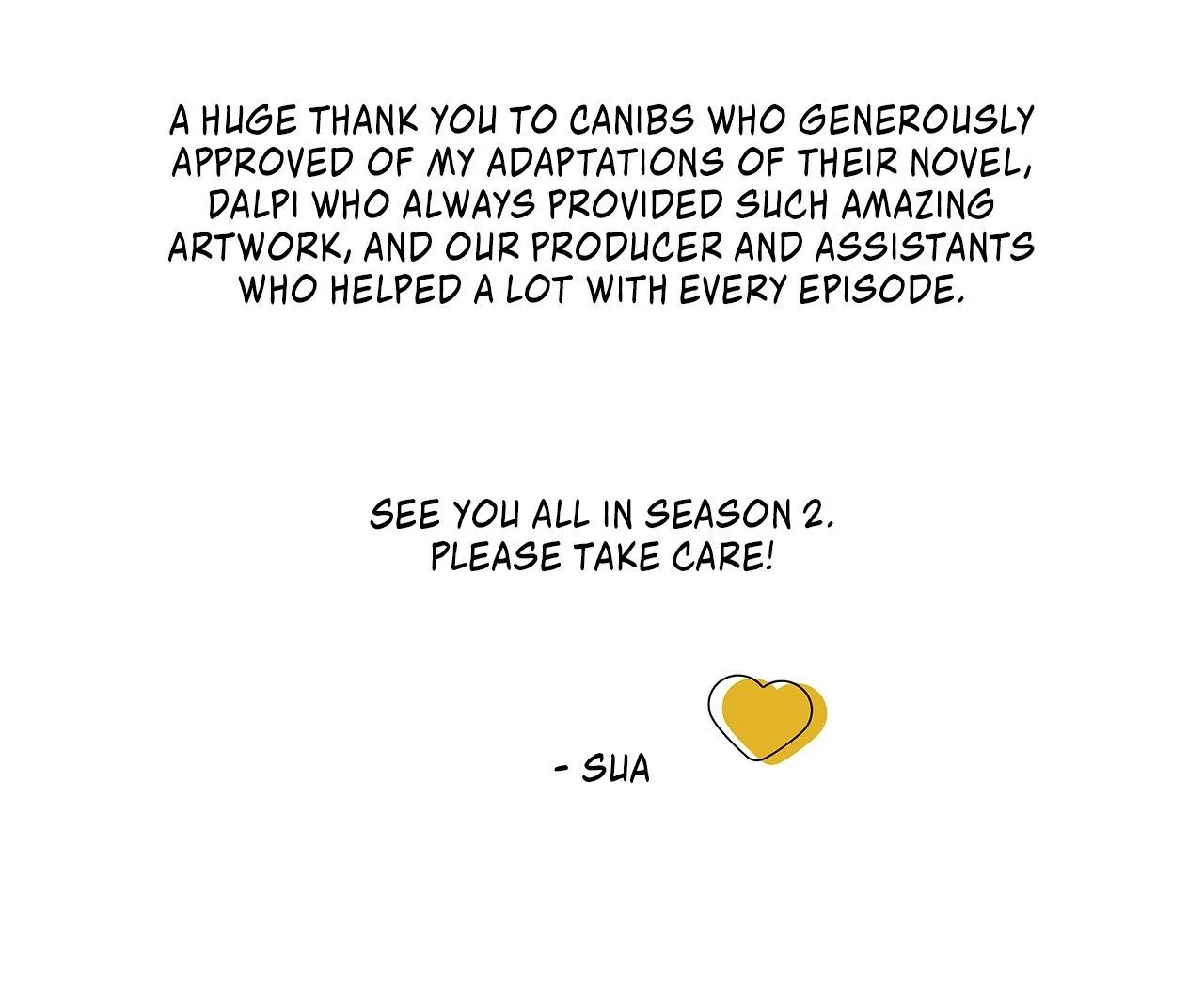 The S-Class Guide as Sweet as Honey [Mature Official] - Creator's Note manhwa