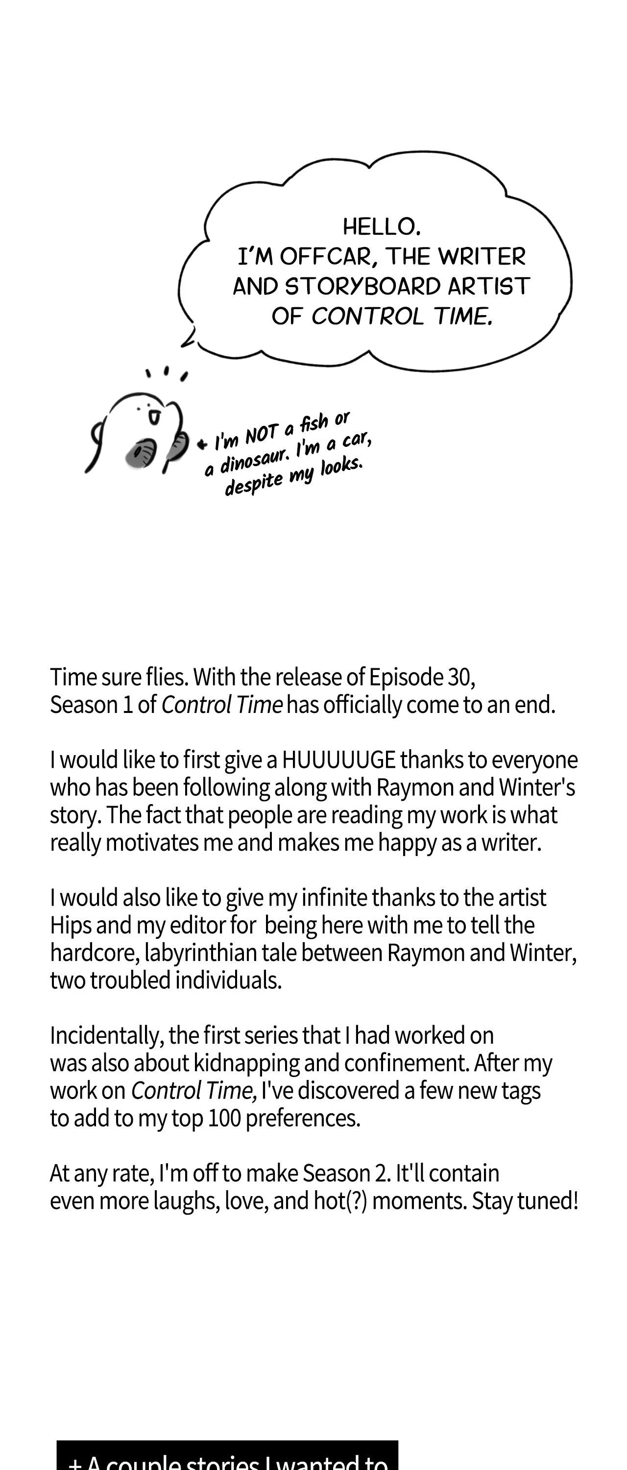 Control Time [Official] - Creator's Note manhwa