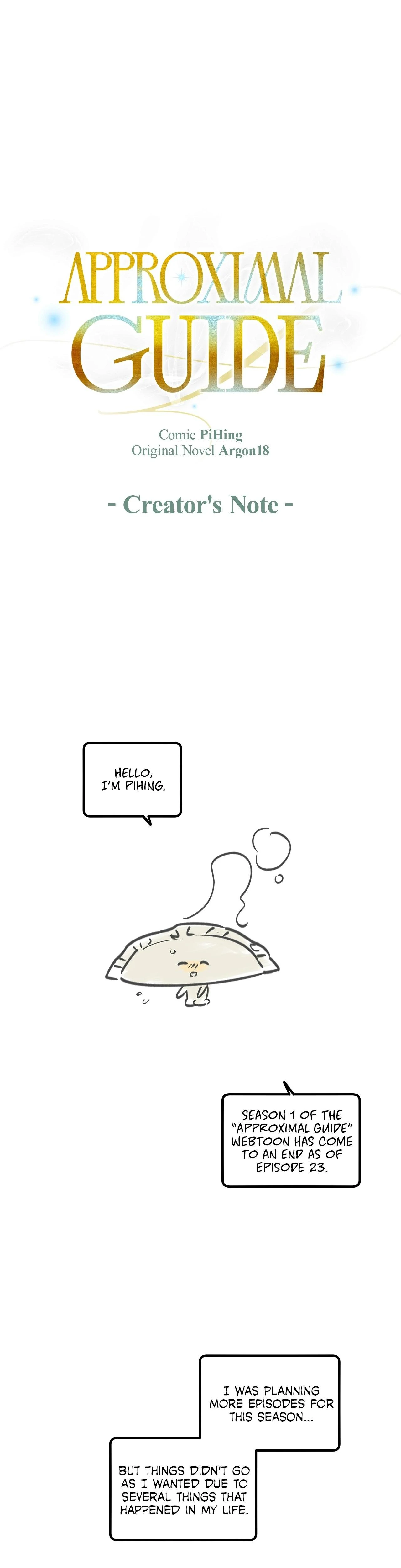 Approximal Guide [Official] - Creator's Note manhwa