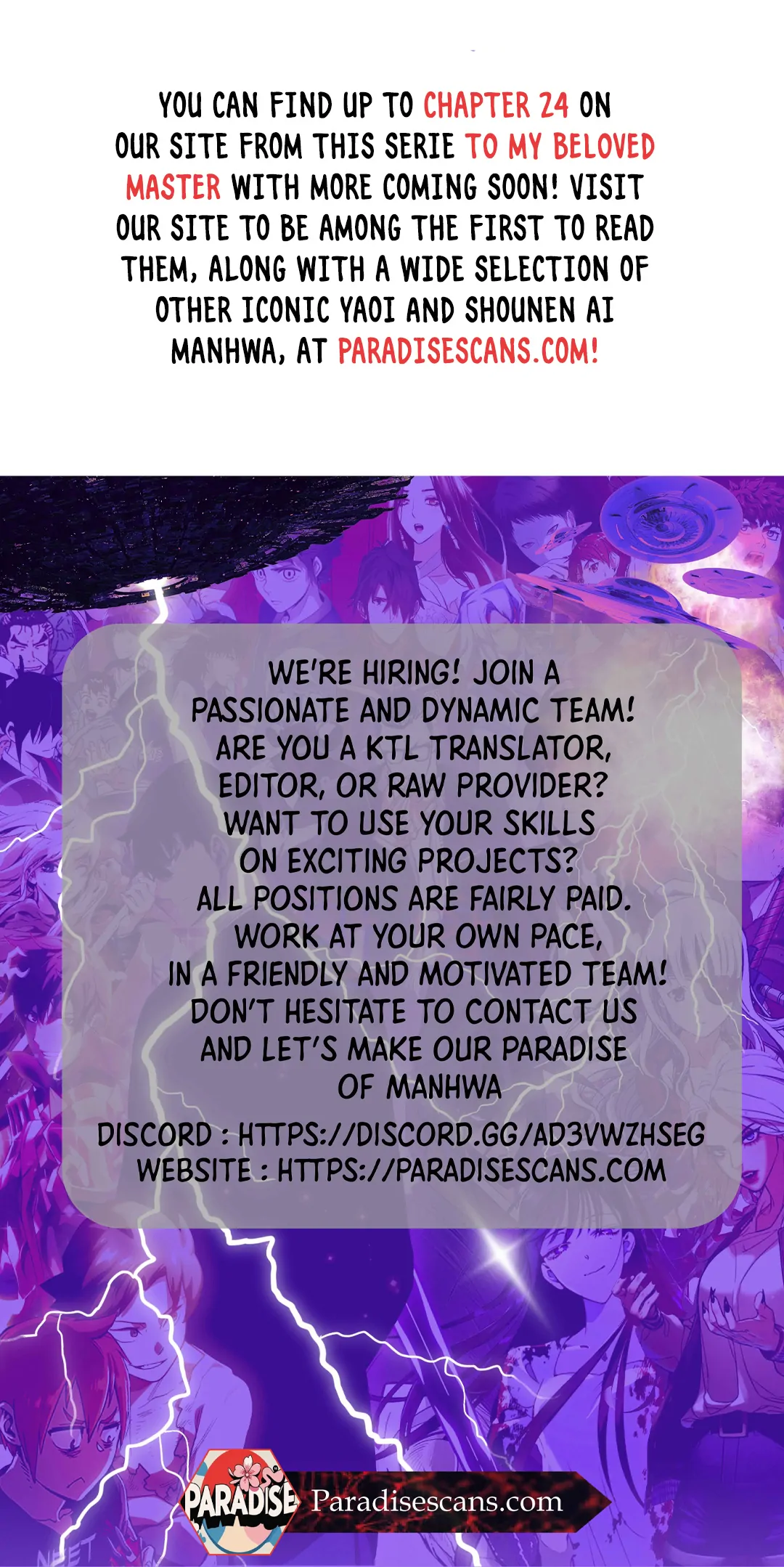 To My Beloved Master ( PARADISE X SAKISOS ) - Chapter 12 manhwa