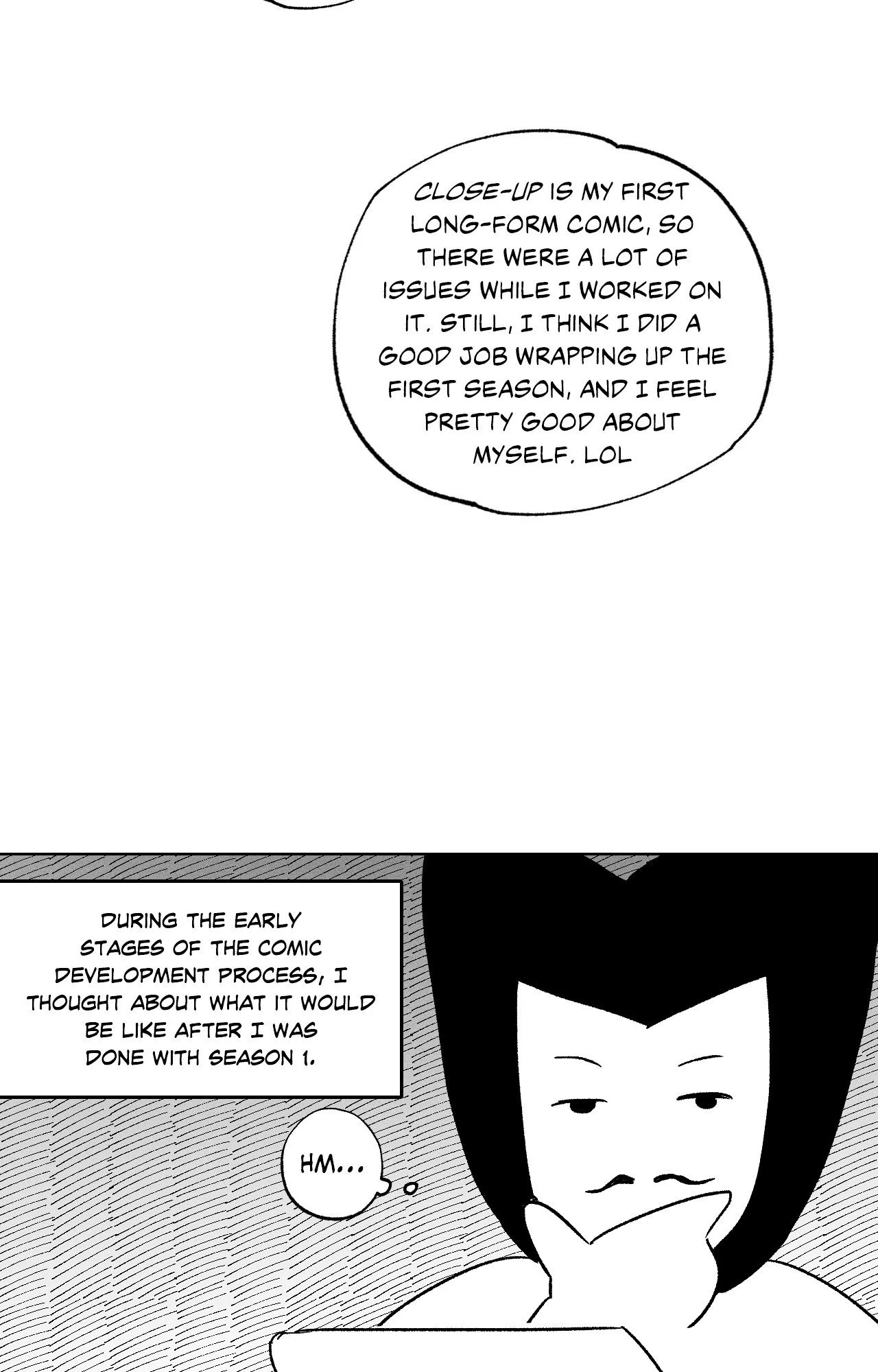 Close-Up [Official] - Creator's Note manhwa