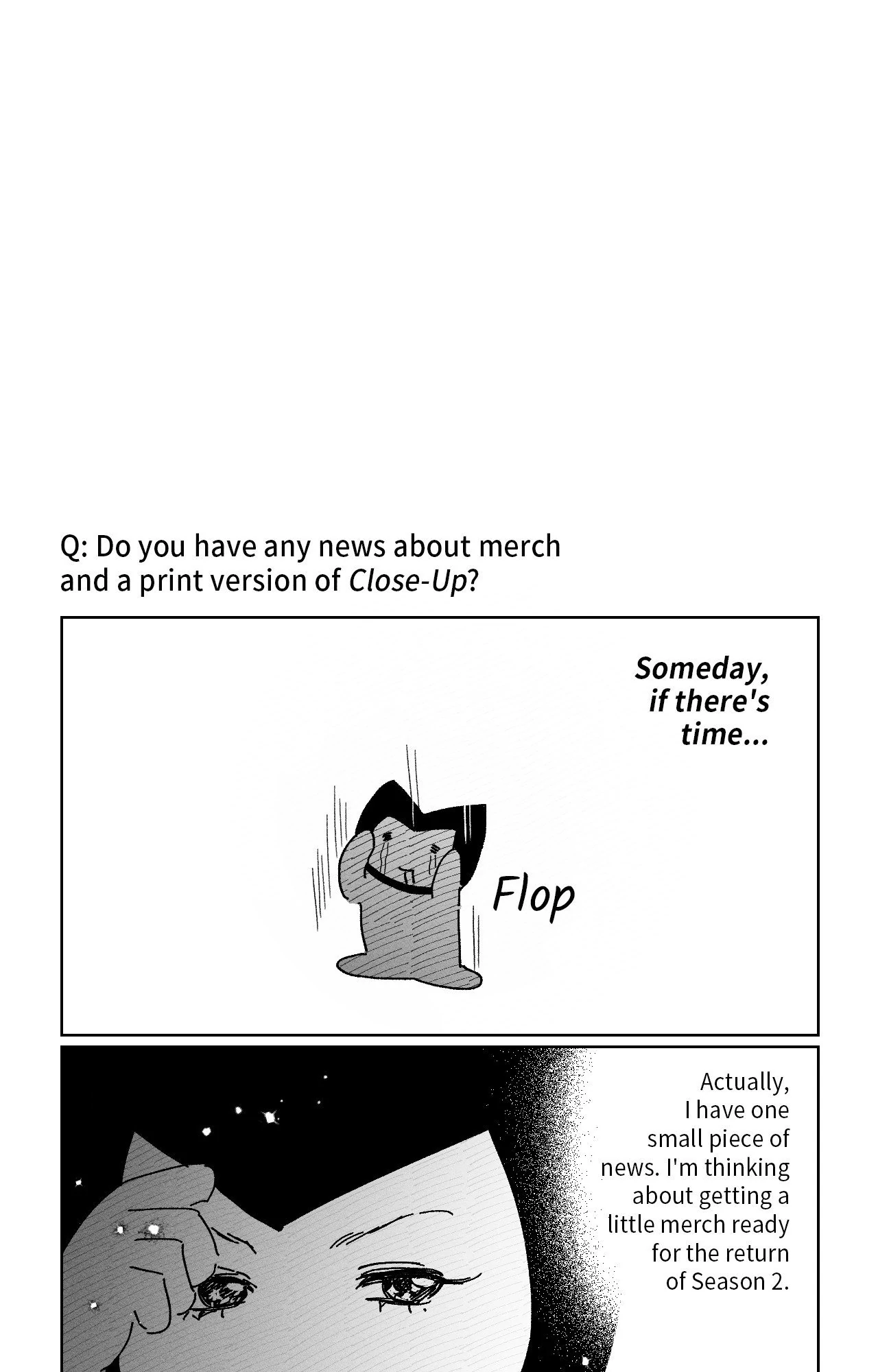 Close-Up [Official] - Creator's Note manhwa