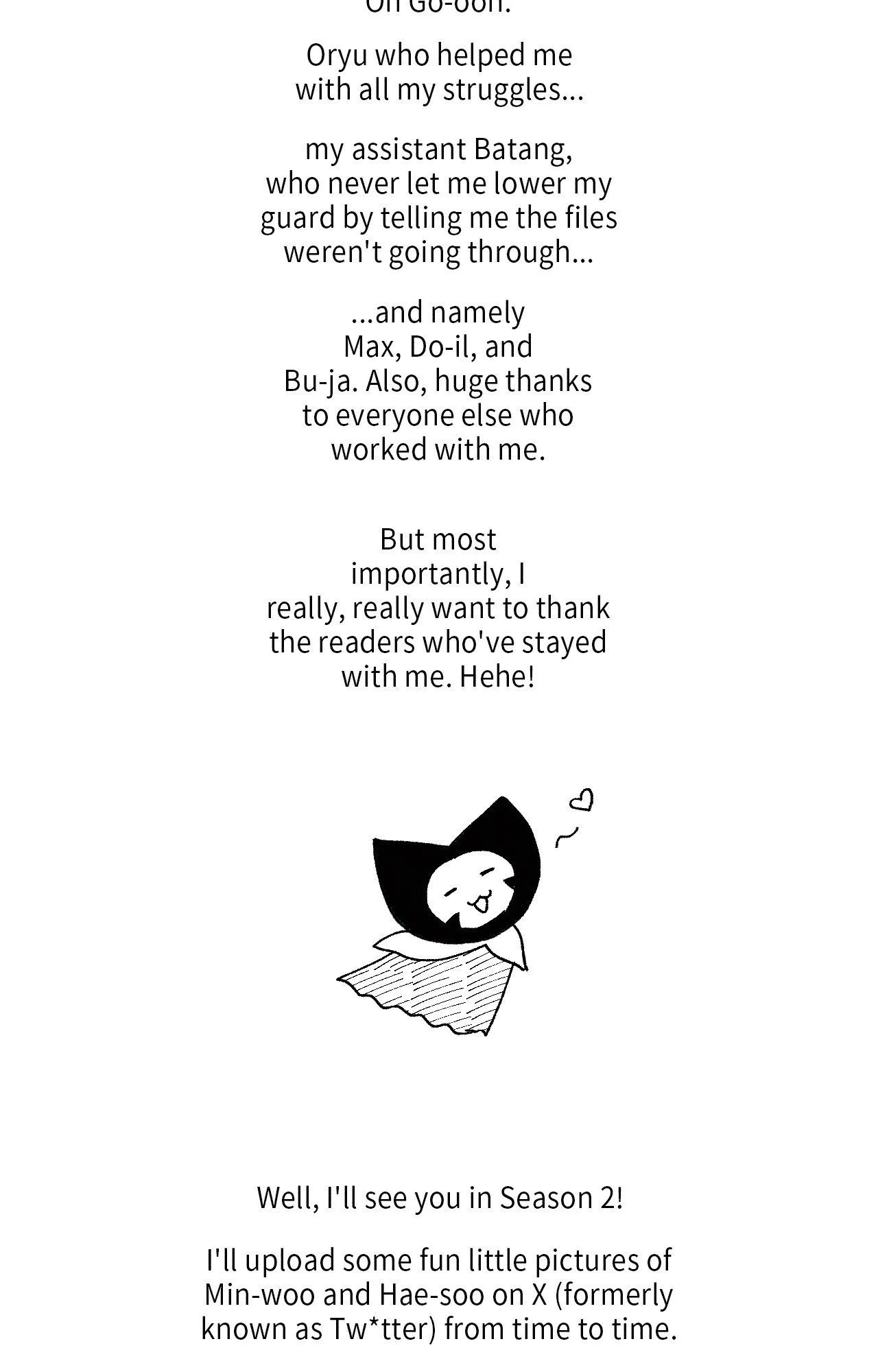 Close-Up [Official] - Creator's Note manhwa