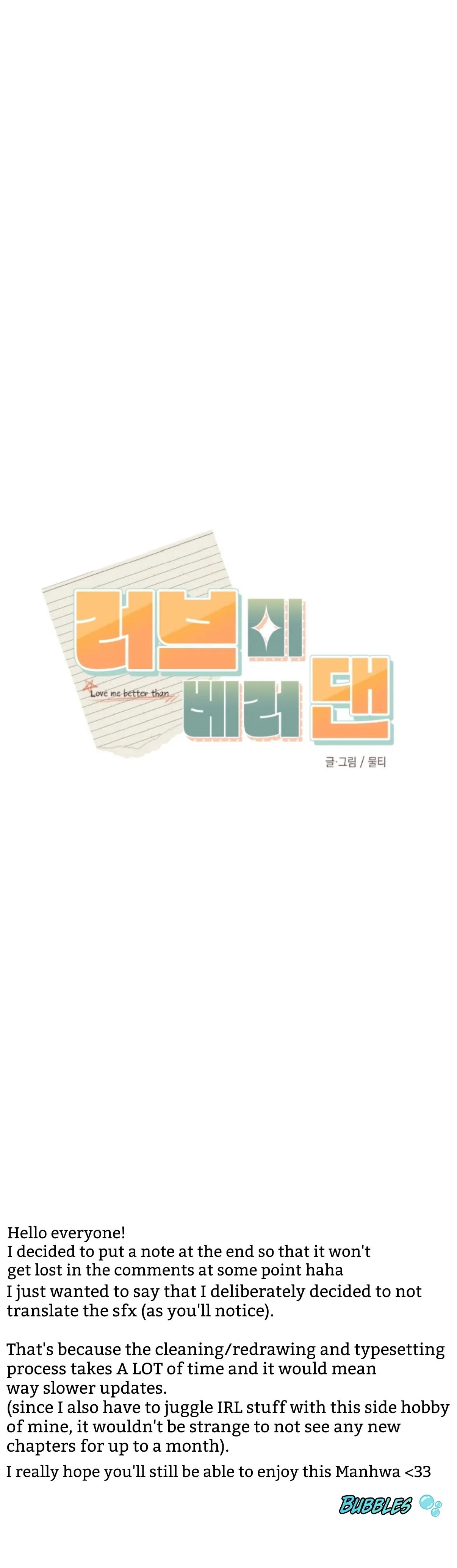 Love Me Better Than [🫧TL] - Prologue manhwa