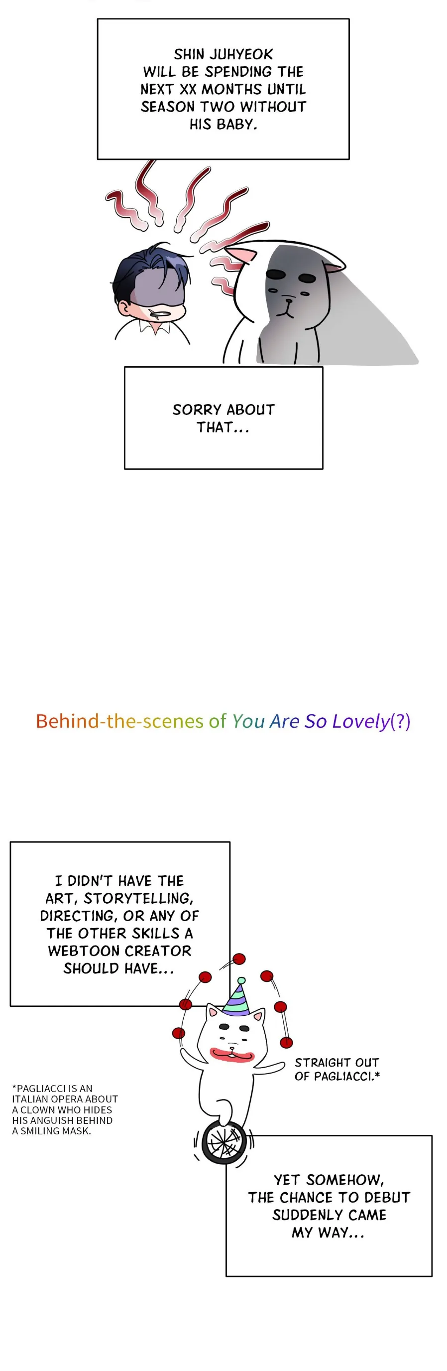 You Are So Lovely  [Official] - Creator's Note manhwa