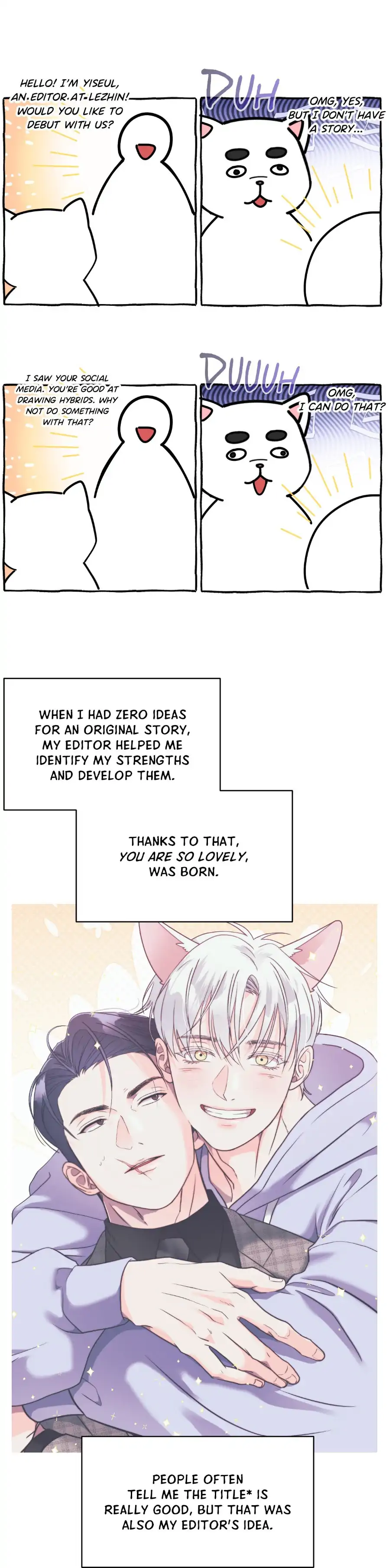You Are So Lovely  [Official] - Creator's Note manhwa