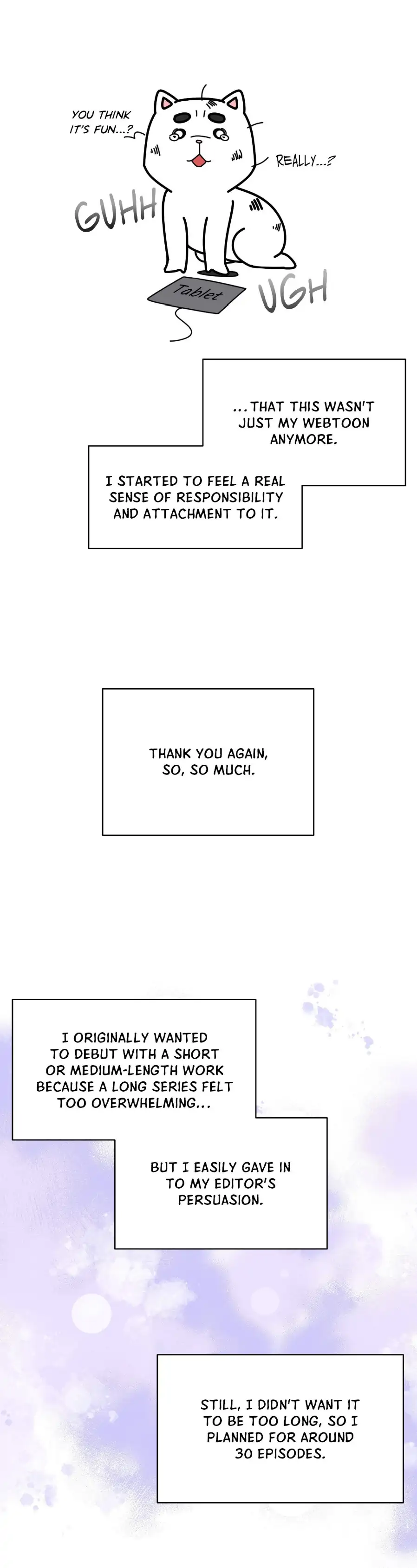You Are So Lovely  [Official] - Creator's Note manhwa