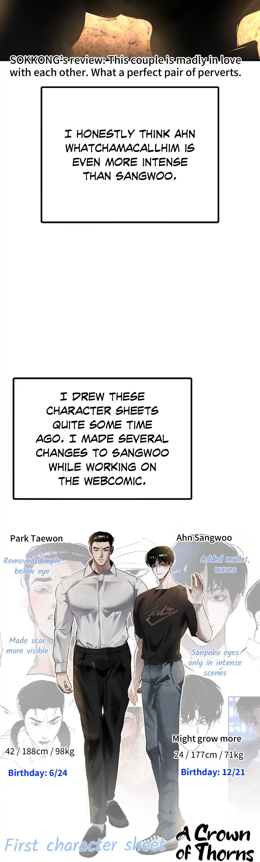 A Crown of Thorns - Creator's Note manhwa