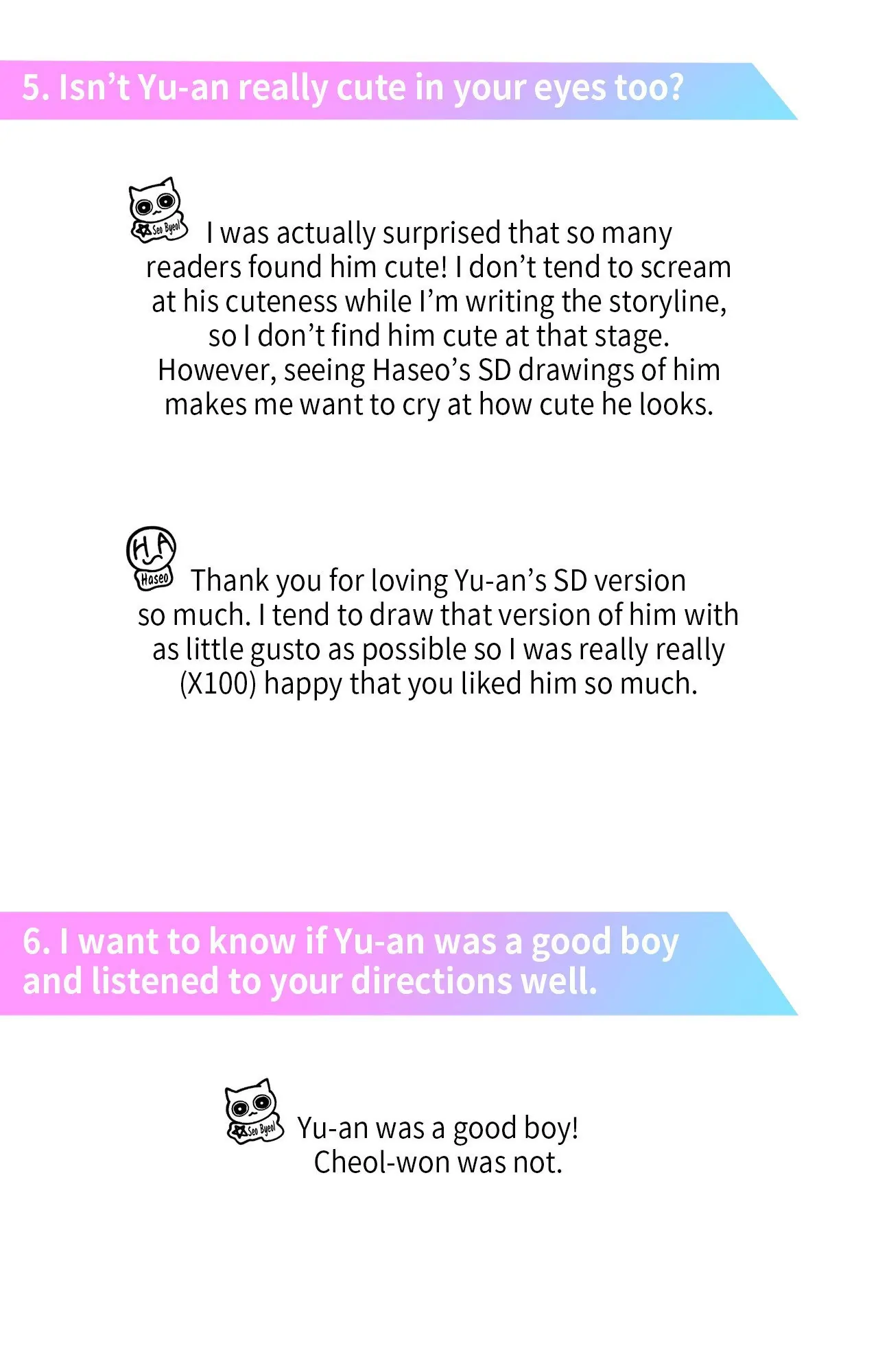 My Sadistic Master [Official] - Creator's Note manhwa