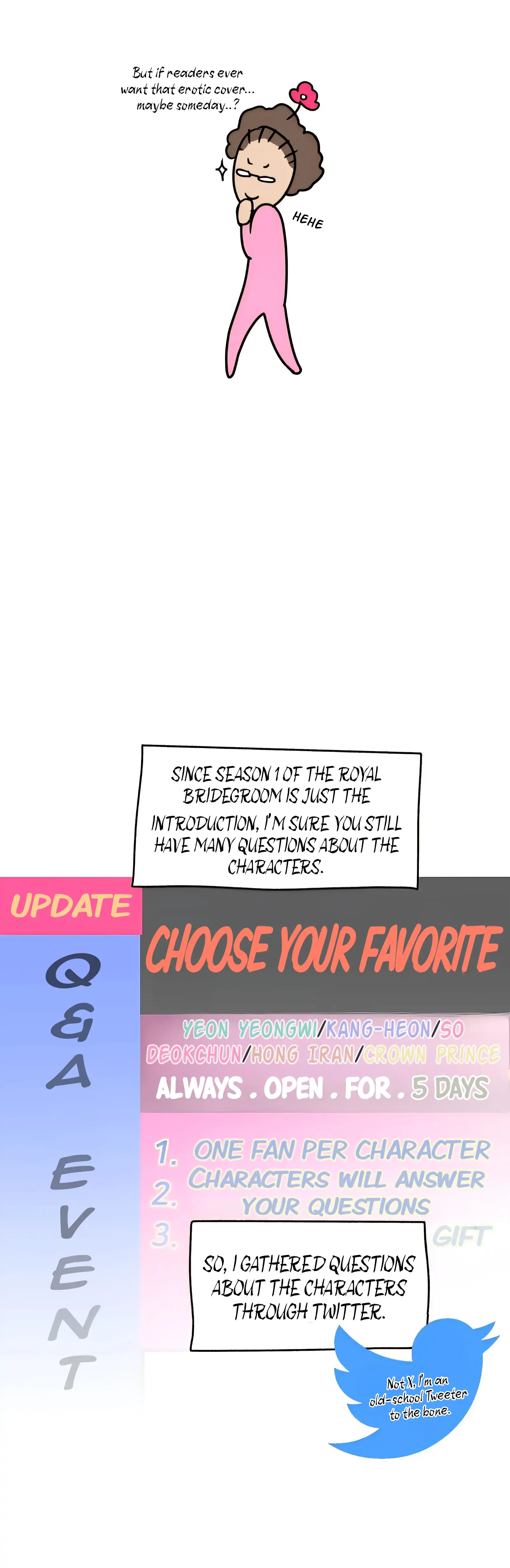 The Royal Bridegroom - Season 1: Creator's note manhwa