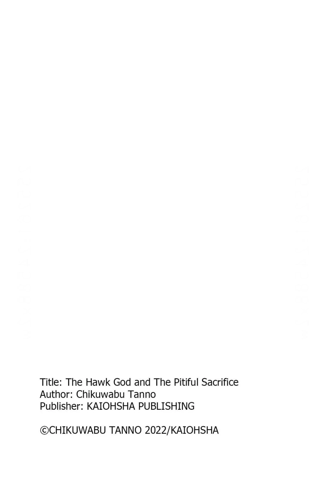 The Hawk God And The Pitiful Sacrifice | ×Official - Volume 1 Chapter 3 manhwa