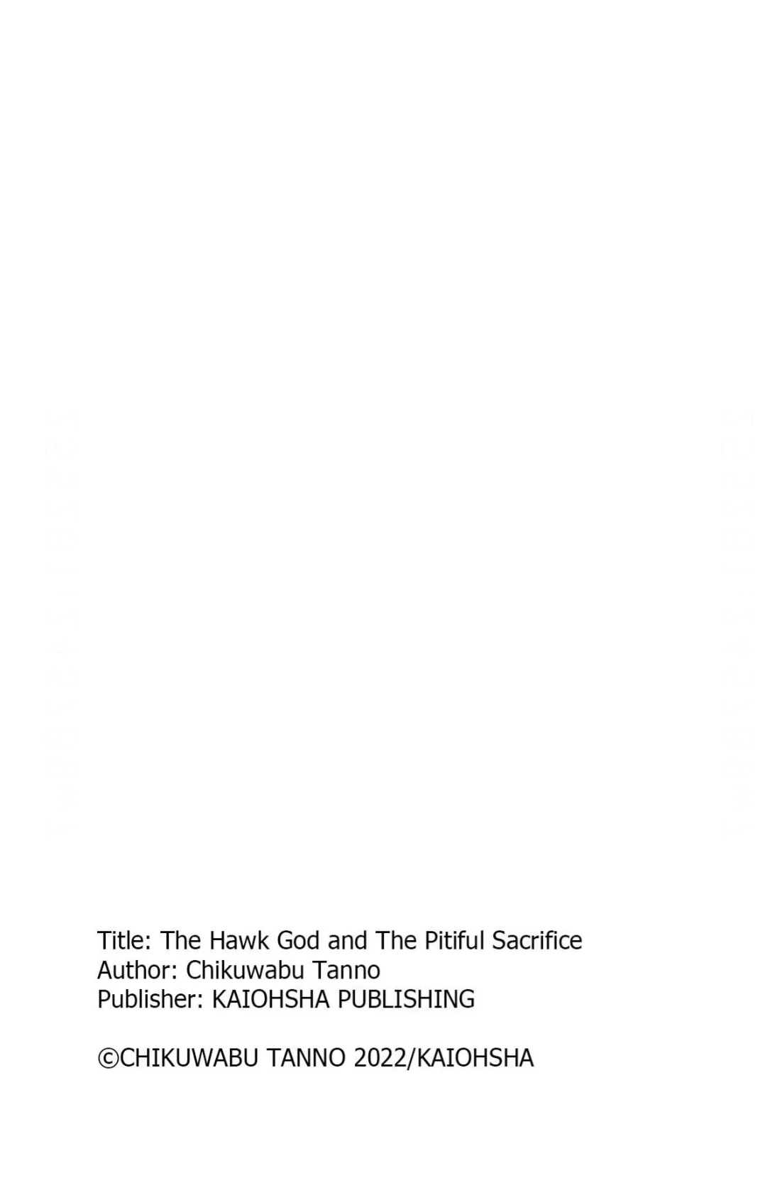The Hawk God And The Pitiful Sacrifice | ×Official - Volume 1 Chapter 4 manhwa