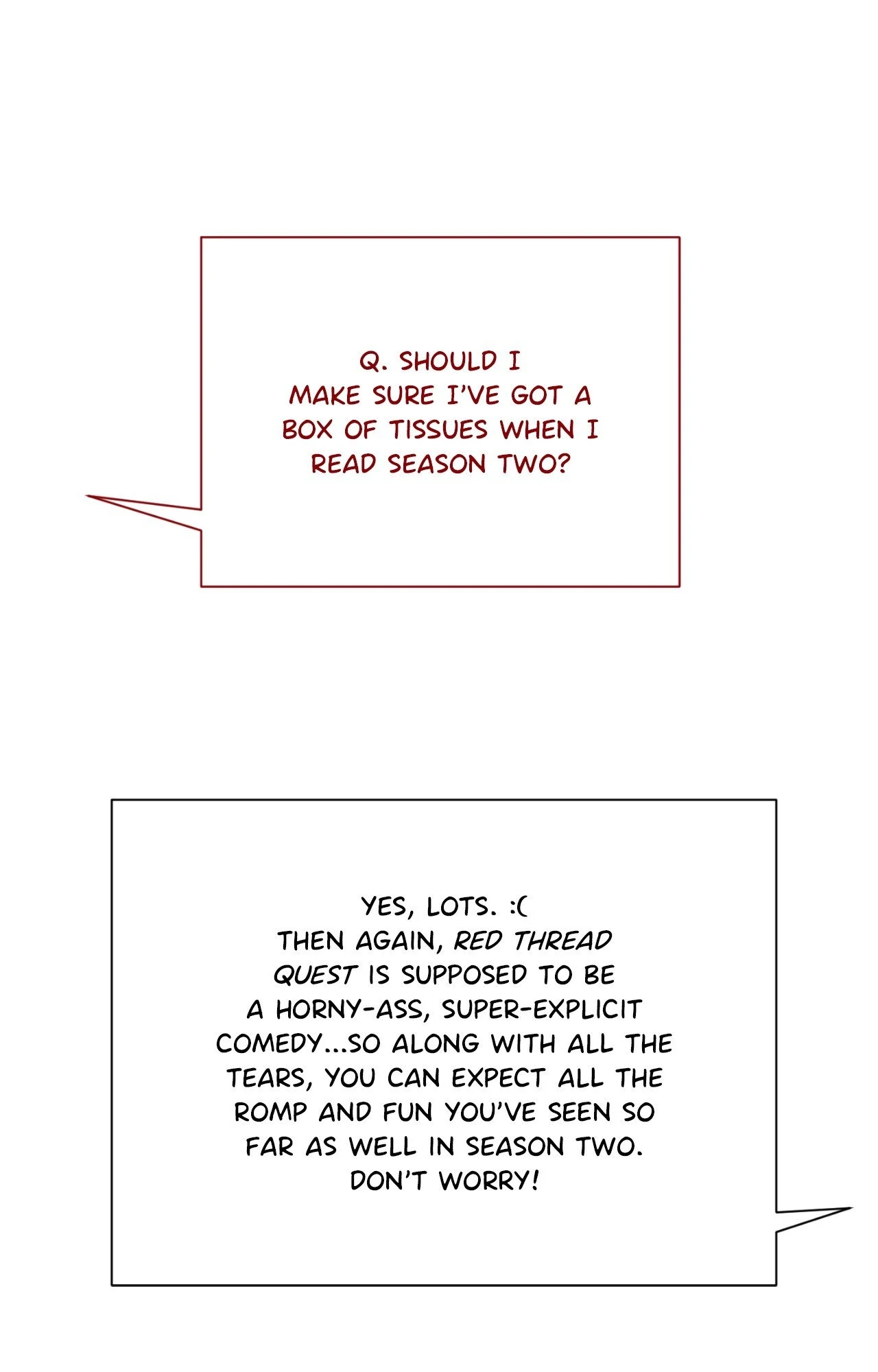 Red Thread Quest [Official] - Creator's Note manhwa