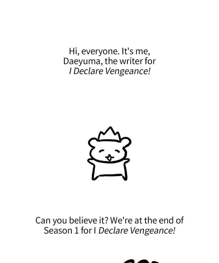 I Declare Vengeance! - Creator's Note manhwa