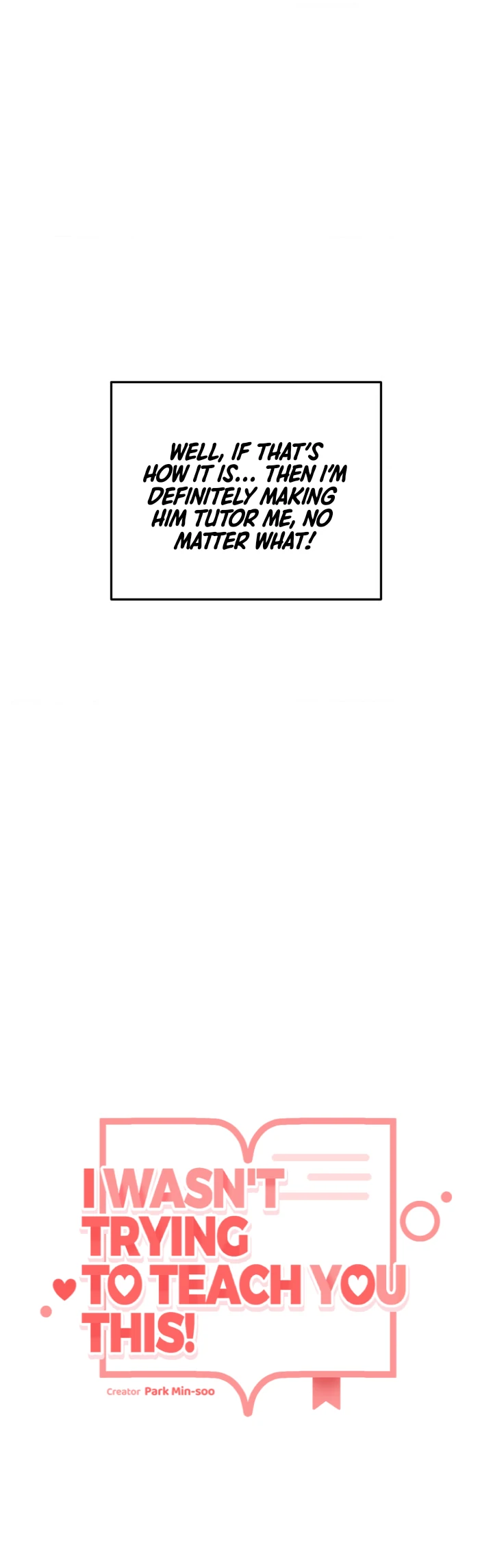 I Wasn’t Trying to Teach You This! - Prologue manhwa