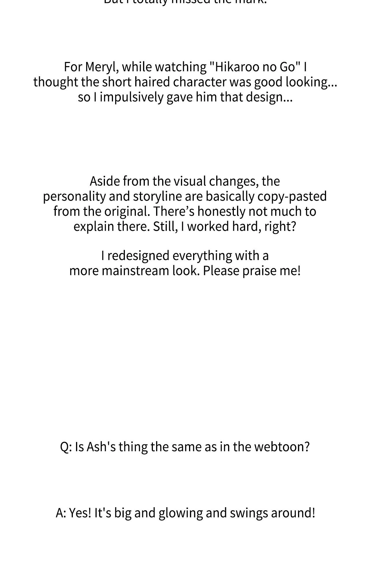 Well-hung Hero [Official] - Creator's Note manhwa