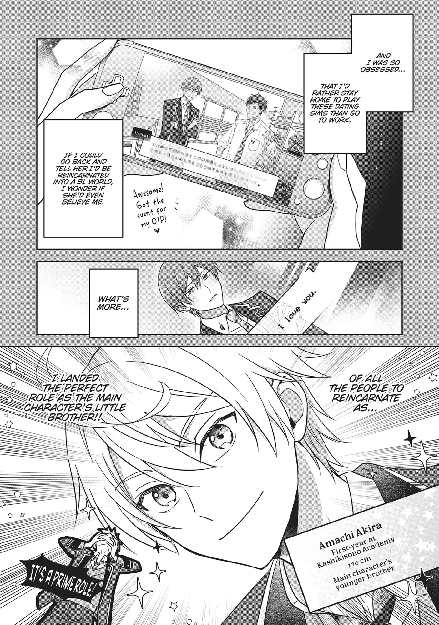 BL Game Rebirth: My New Life as the Hero’s Younger Brother [Official] - Volume 1 Chapter 1 manhwa