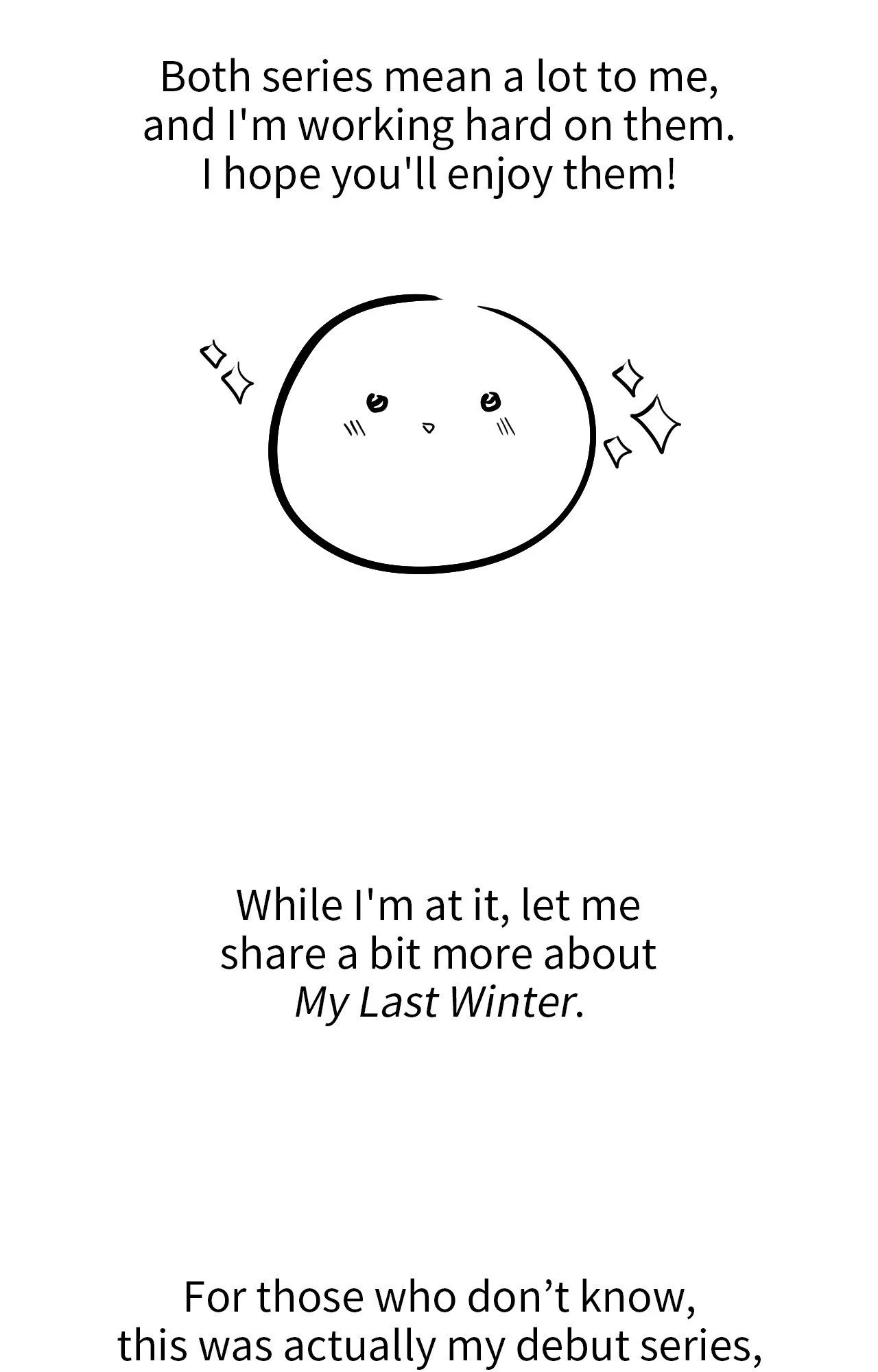 My Final Winter - Hiatus Notice manhwa