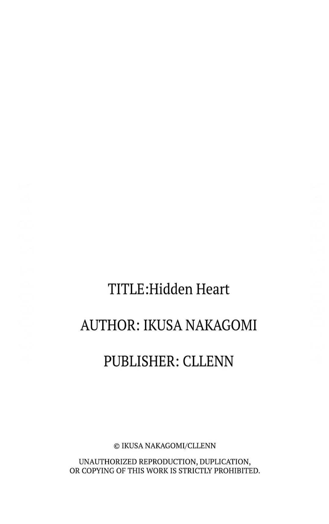 Hidden Heart | ×Official - Volume 1 Chapter 2 manhwa