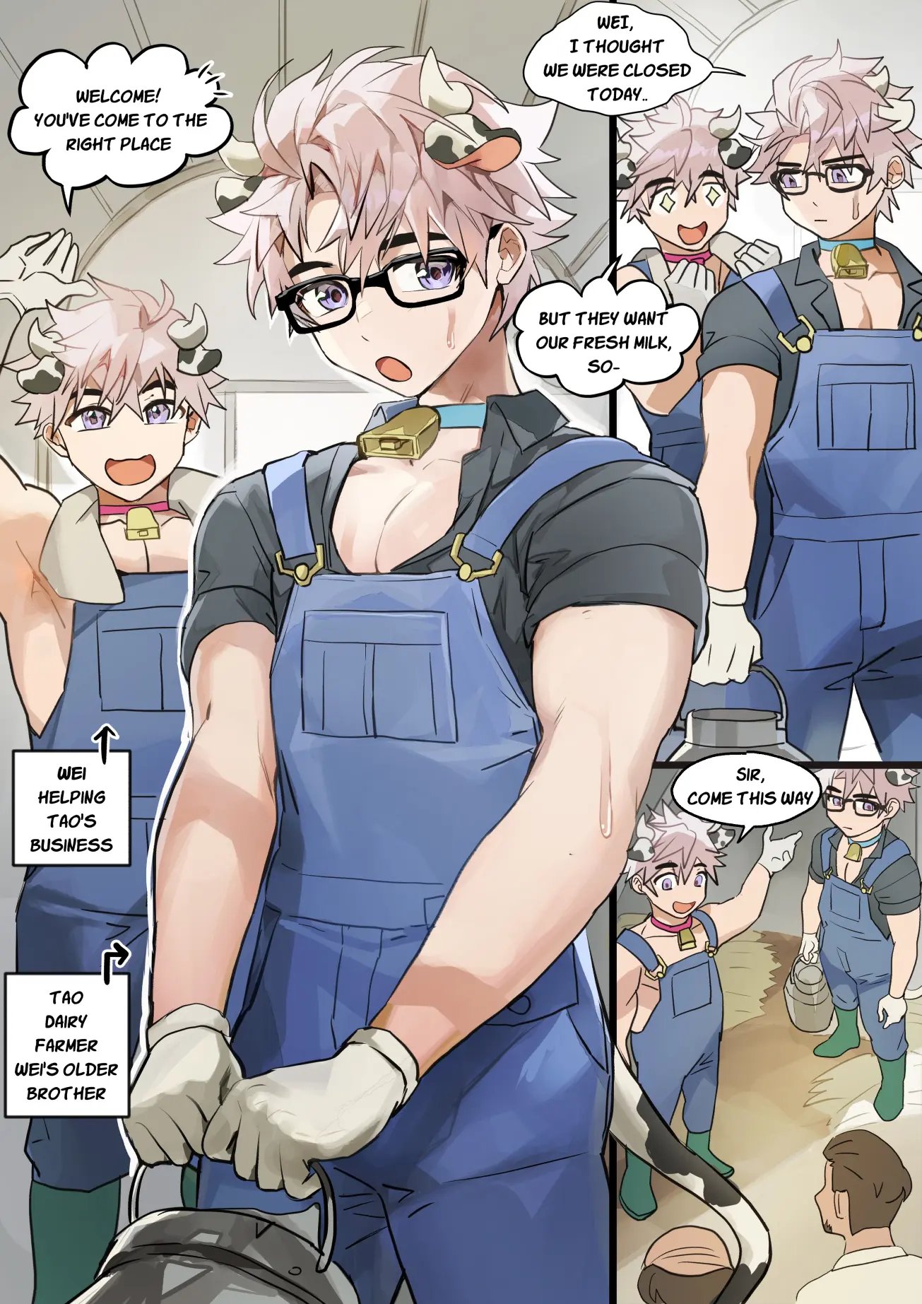 Medical Intern Wei-Kun x Dairy Farmers Wei And Tao - One shot manhwa