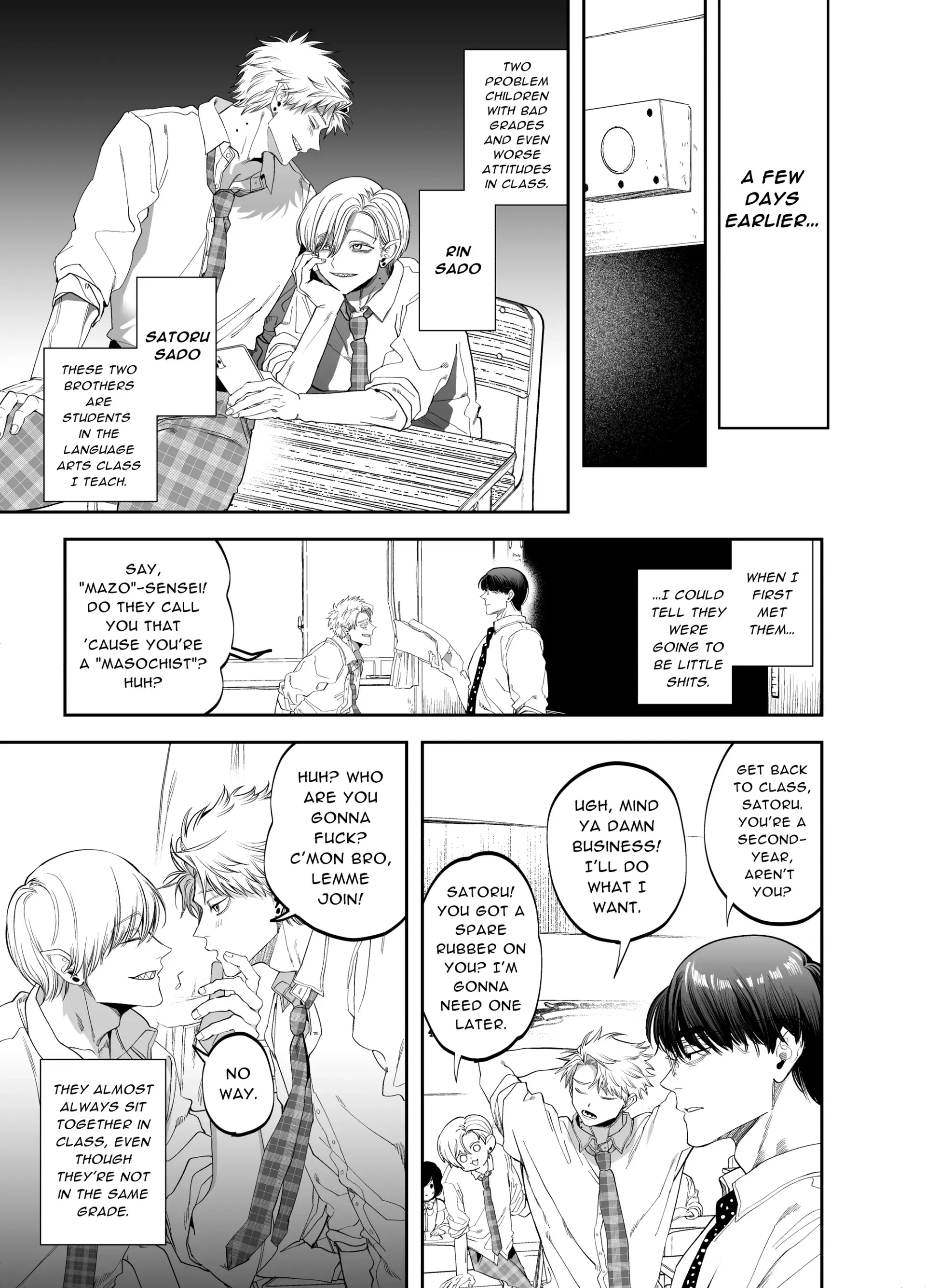 Teach us, Mazo-Sensei! ~Ravished and Corrupted by the Delinquent Sadist Brothers I Teach - Oneshot manhwa