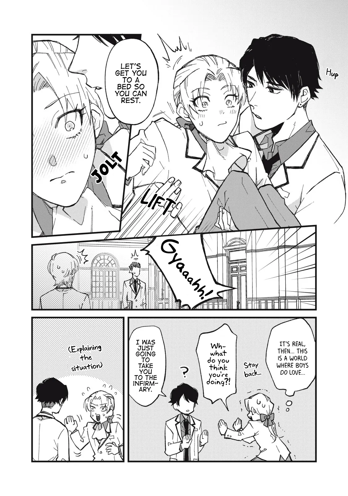 Aishite hoshi no wa ore janai no ni! BL game no akuyaku reisoku ni tensei shita no ni kirawarenakute komattemasu~ - Chapter 1 manhwa