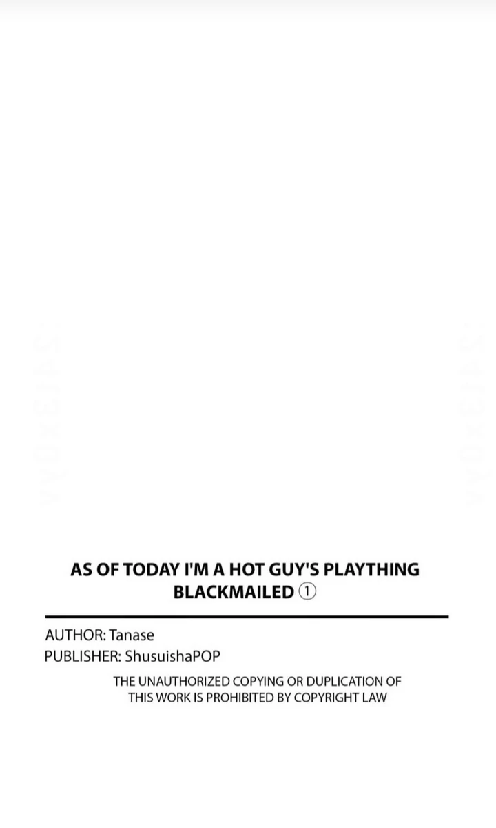 As of Today I’m a Hot Guy’s Plaything -Blackmailed- - Chapter 1 manhwa
