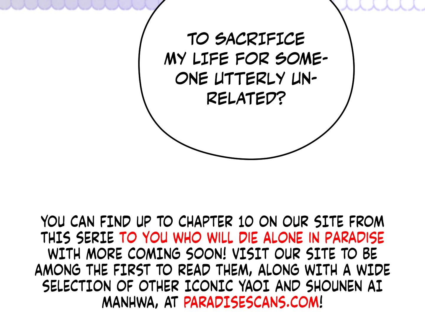 To You Who Will Die Alone in Paradise || PARADISE SCANS || - Chapter 4 manhwa