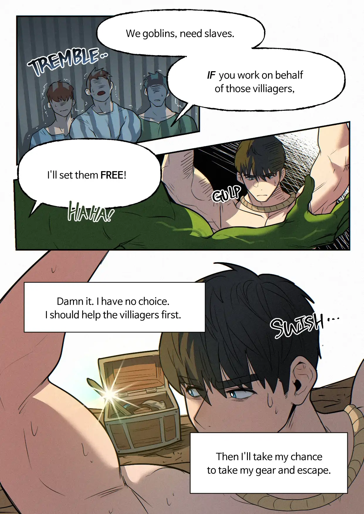Reon and the Goblin cave - Oneshot (TW: gang rape) manhwa