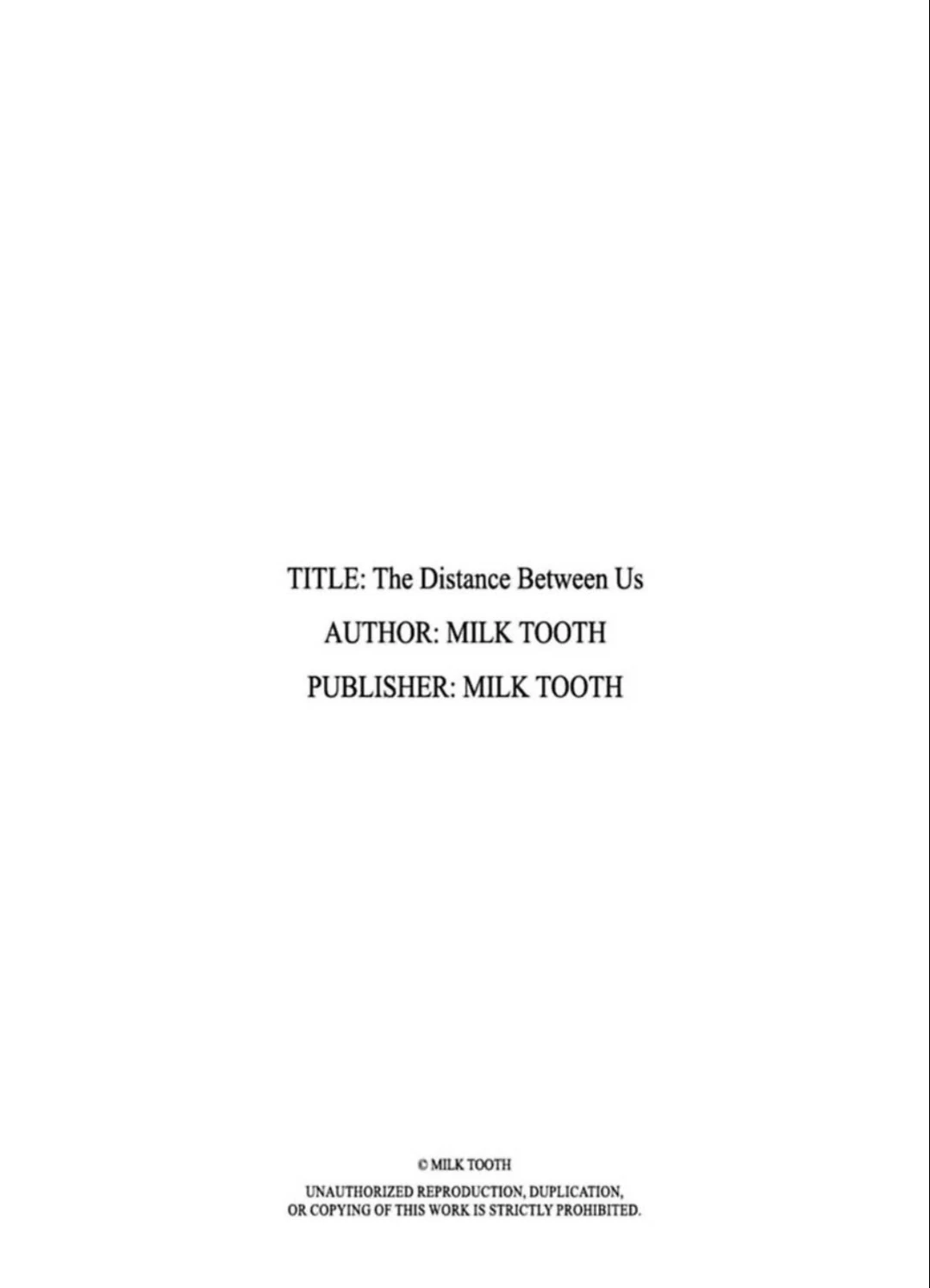 The Distance Between Us [Official] - Chapter 1 manhwa