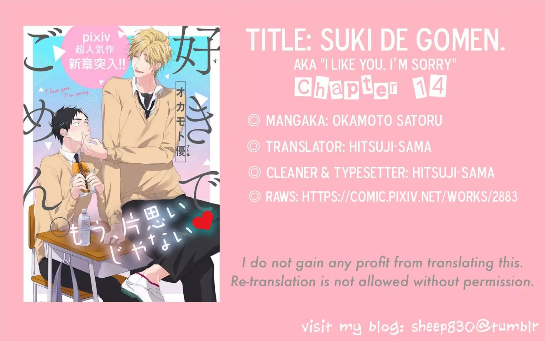Suki de Gomen - Chapter 14 manhwa