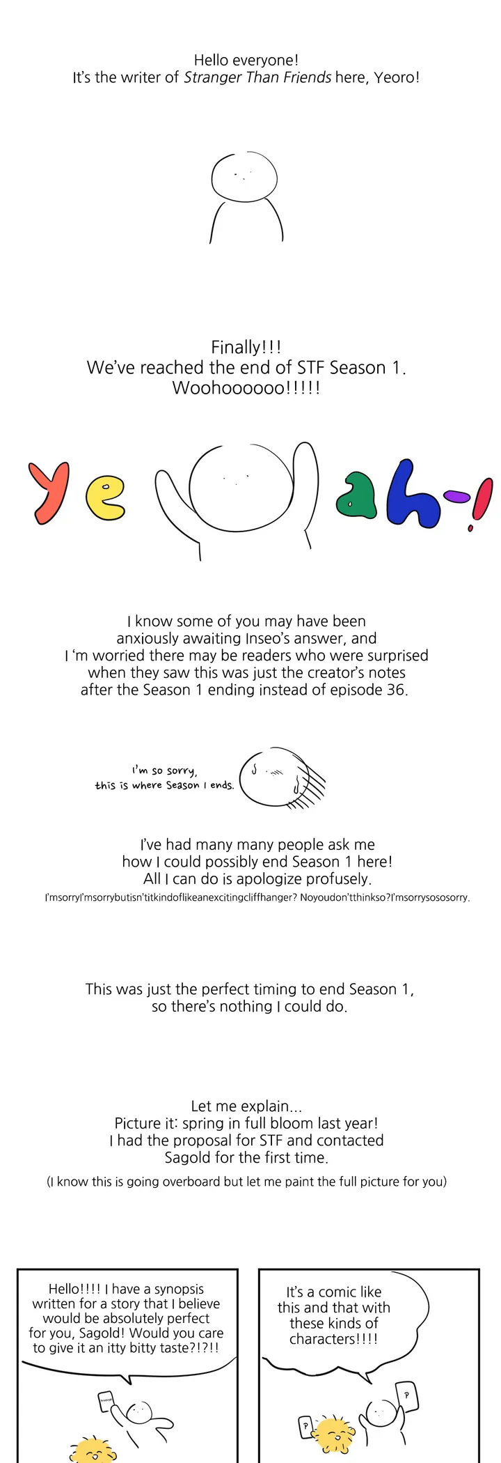 Stranger Than Friends - Creator's Note manhwa