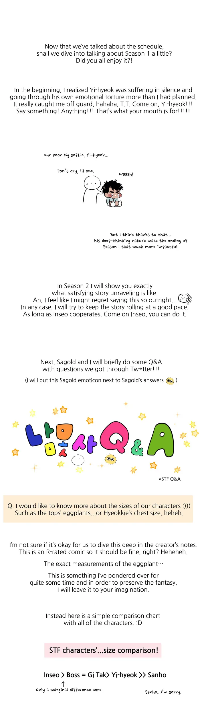 Stranger Than Friends - Creator's Note manhwa