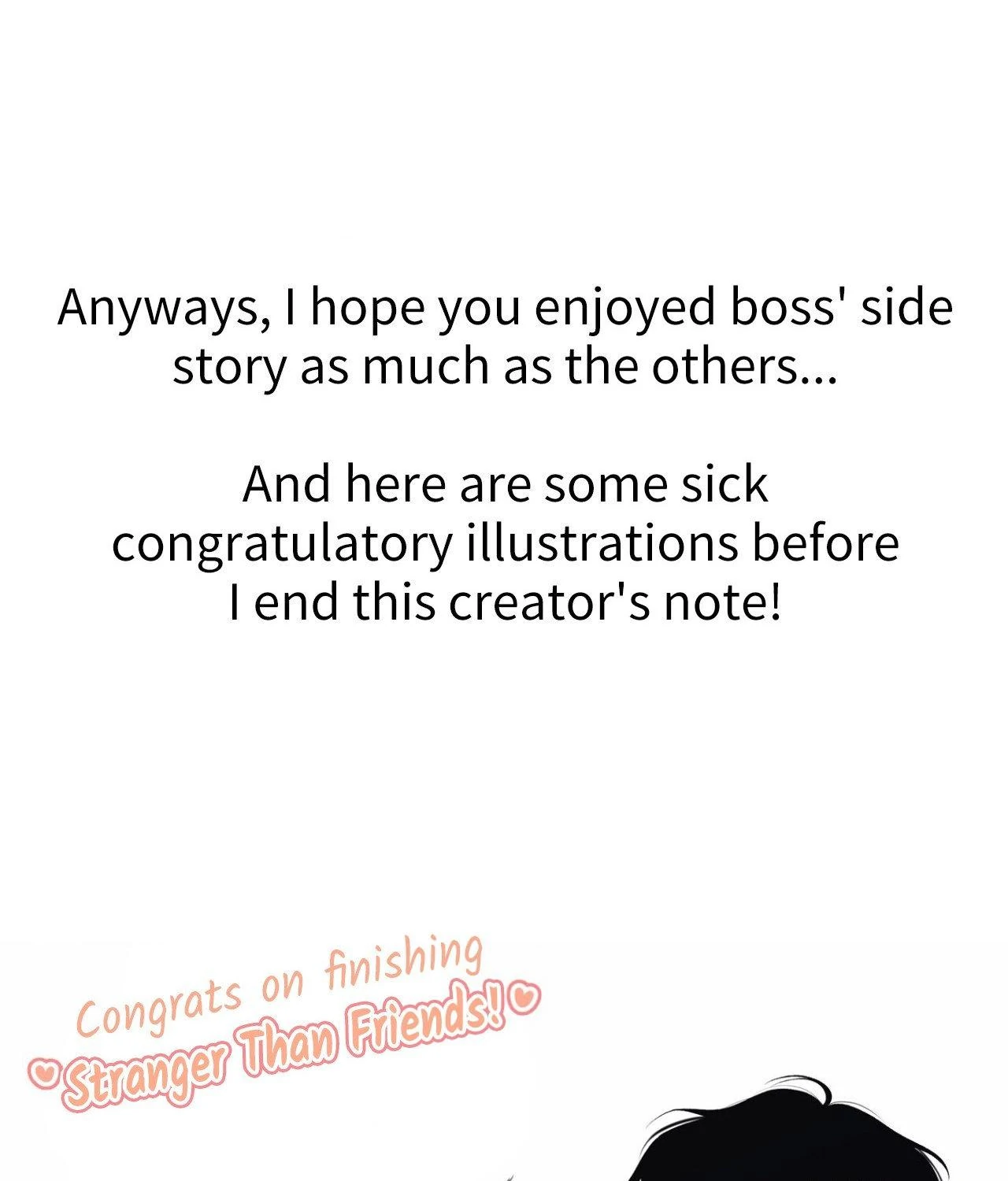 Stranger Than Friends - Creator's Note manhwa