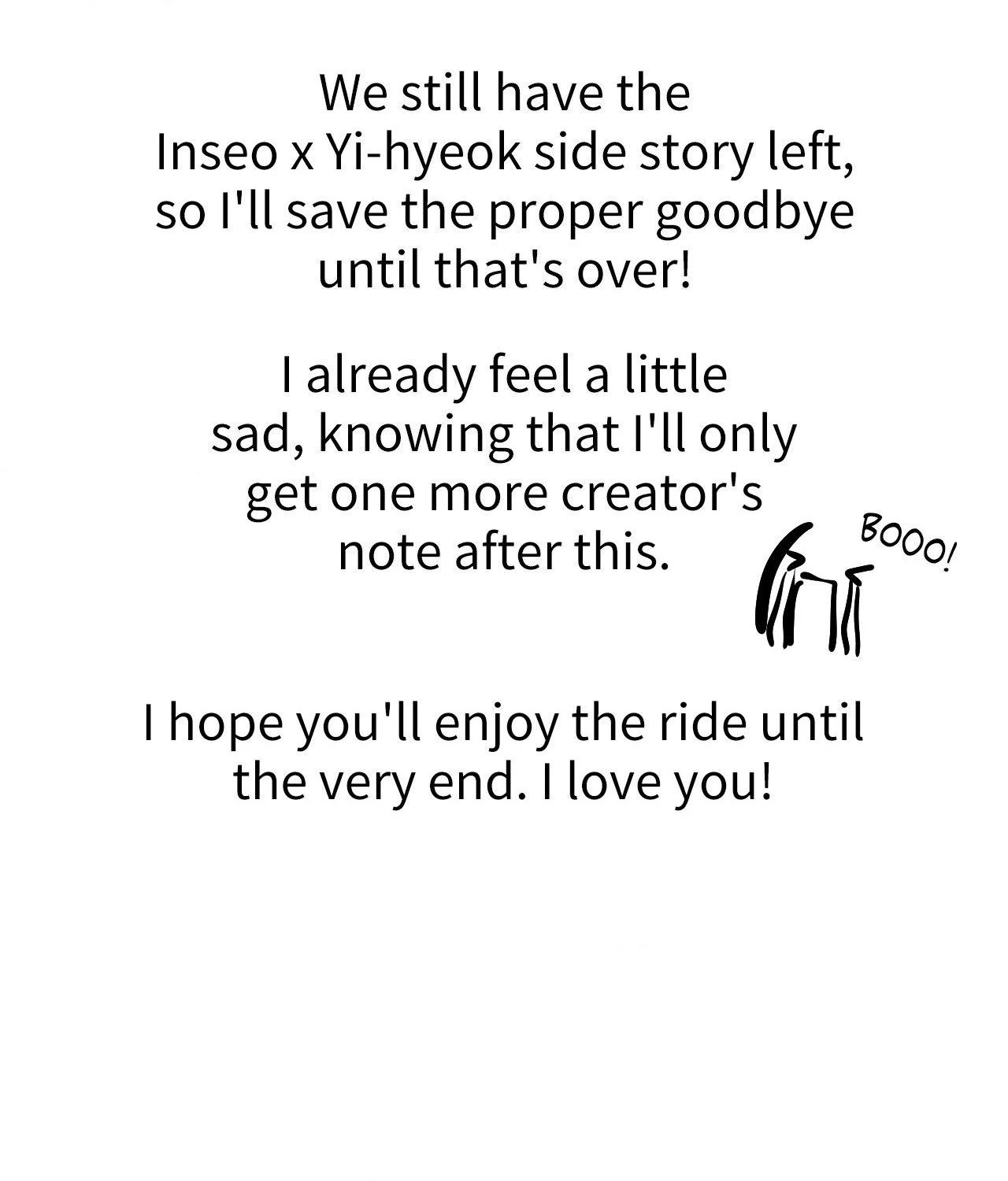 Stranger Than Friends - Creator's Note manhwa