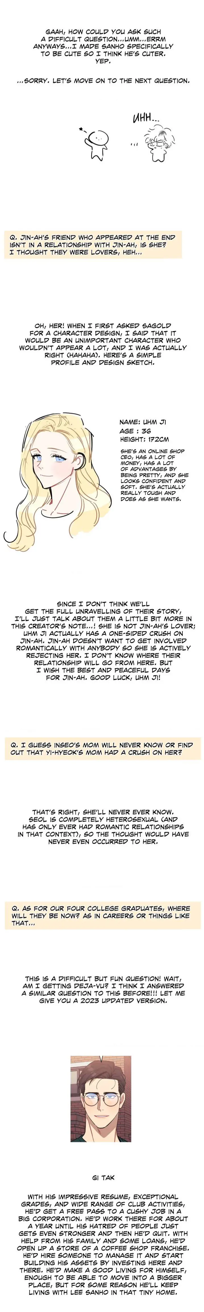 Stranger Than Friends - Epilogue : Creator's Note manhwa