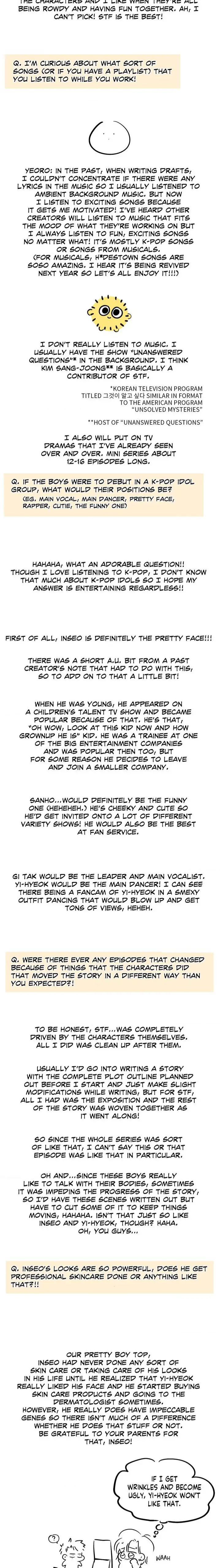 Stranger Than Friends - Epilogue : Creator's Note manhwa