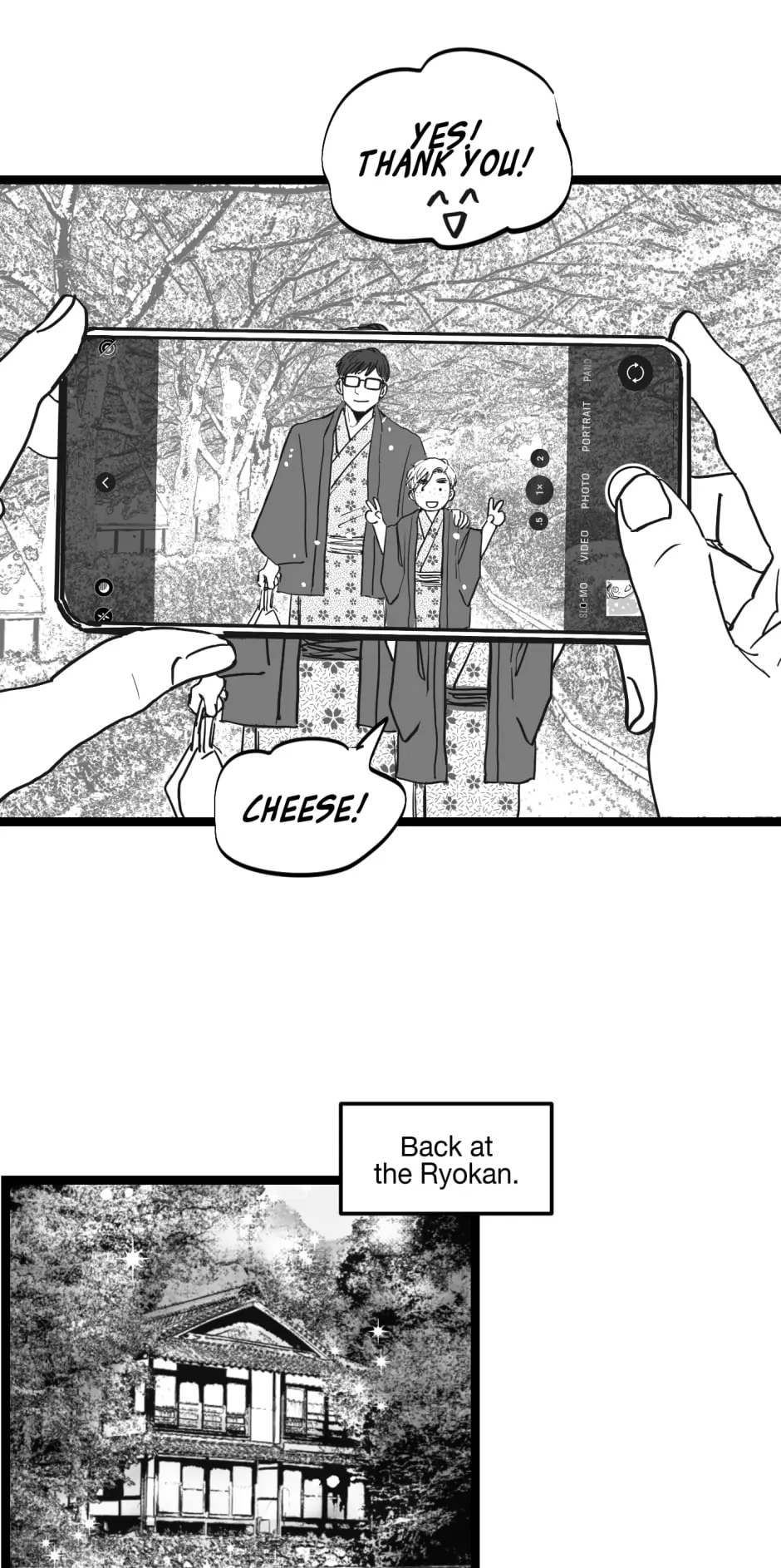 Two Sizes, too small - Side Story: Onsen-01 manhwa