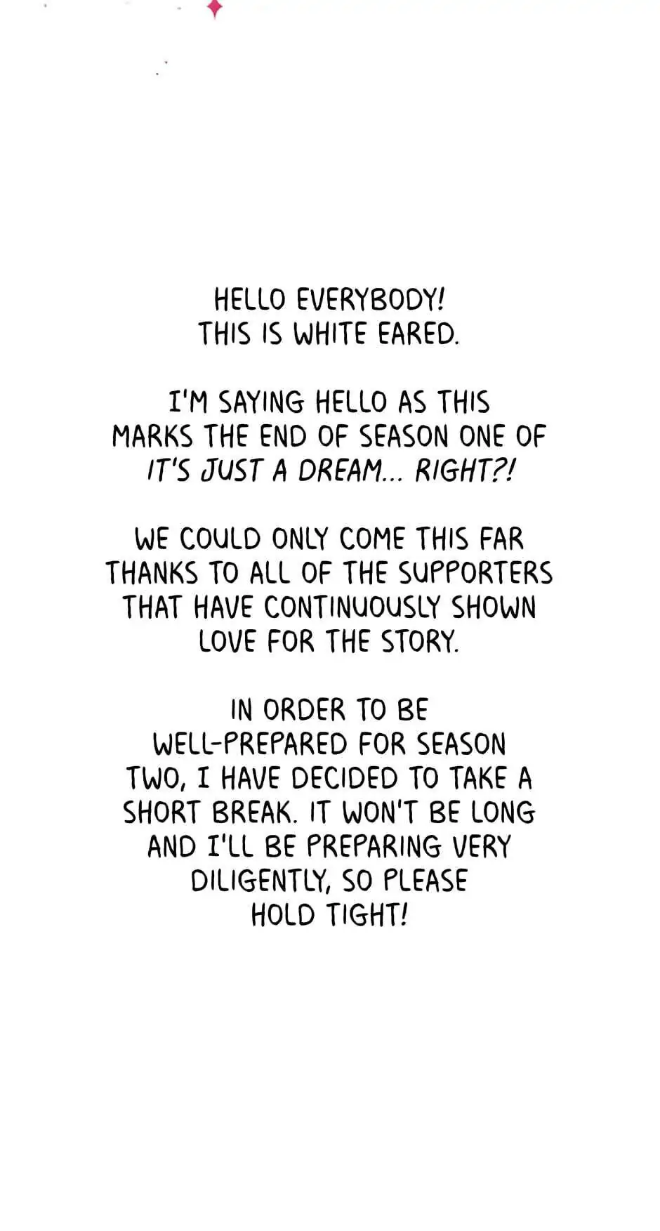 It’s Just a Dream…Right?! - 〖Author's Note〗 manhwa